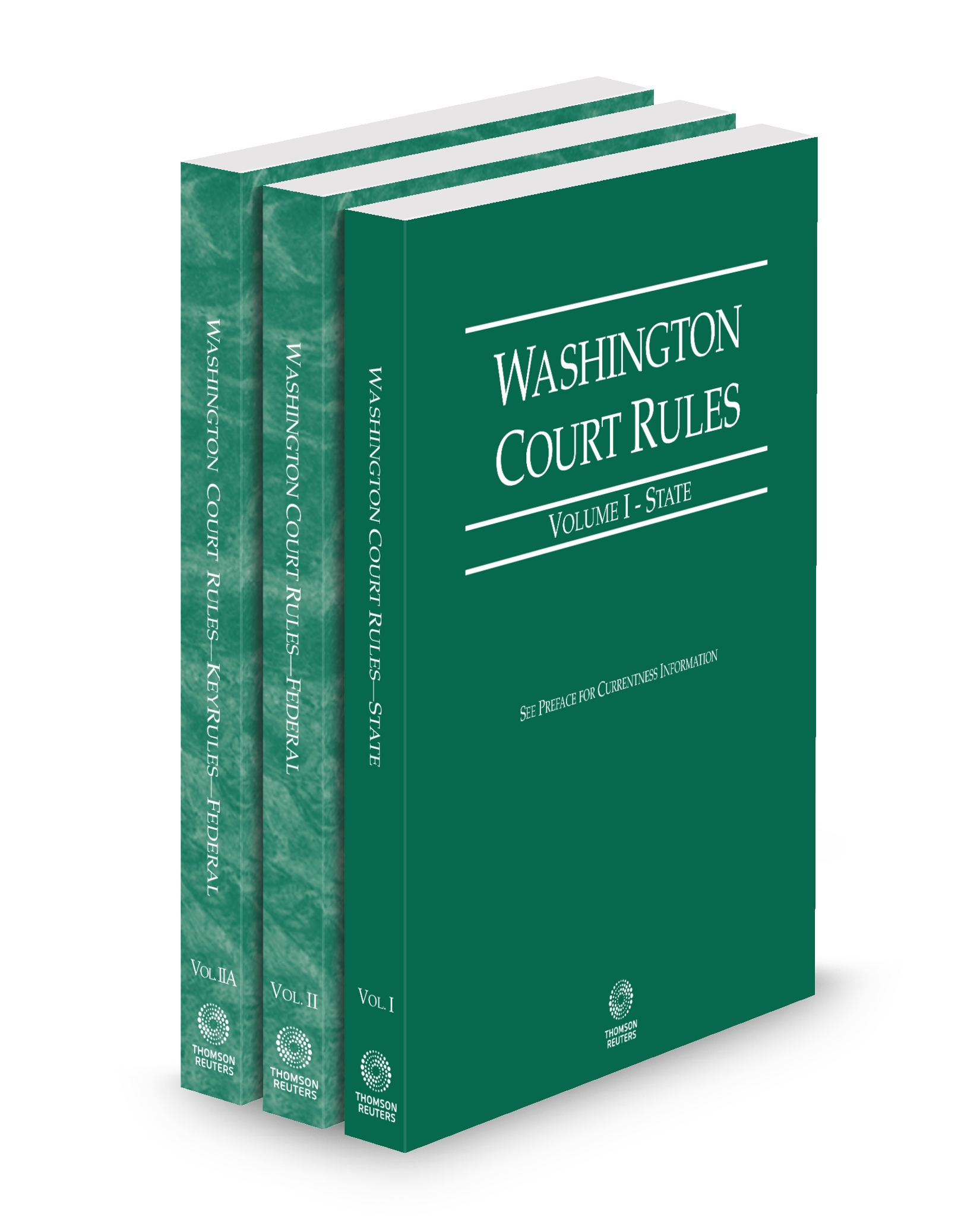 Cover of WA COURT RULES STATE FEDERAL AND FEDERAL KEYRULES V.I-IIA FULL SET