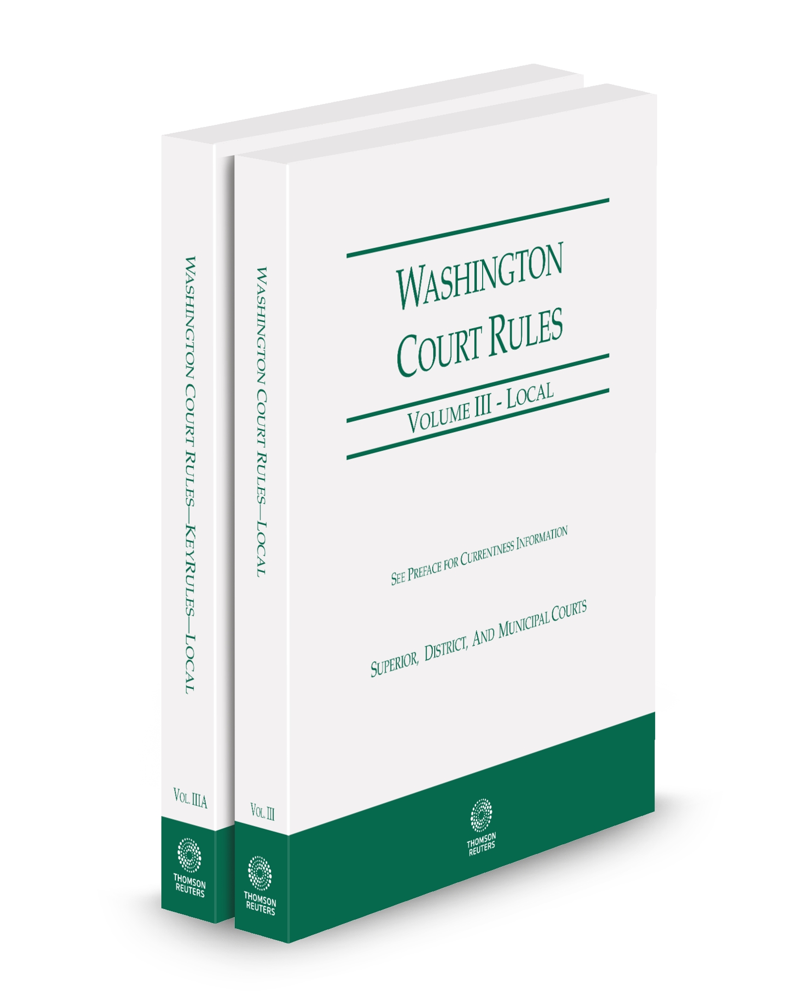 Cover of WA COURT RULES LOCAL AND LOCAL KEYRULES V.III-IIIA FULL SET