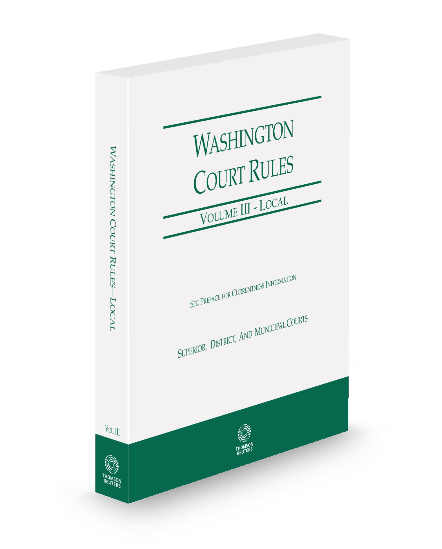 Cover of WA COURT RULES LOCAL V.III FULL SET