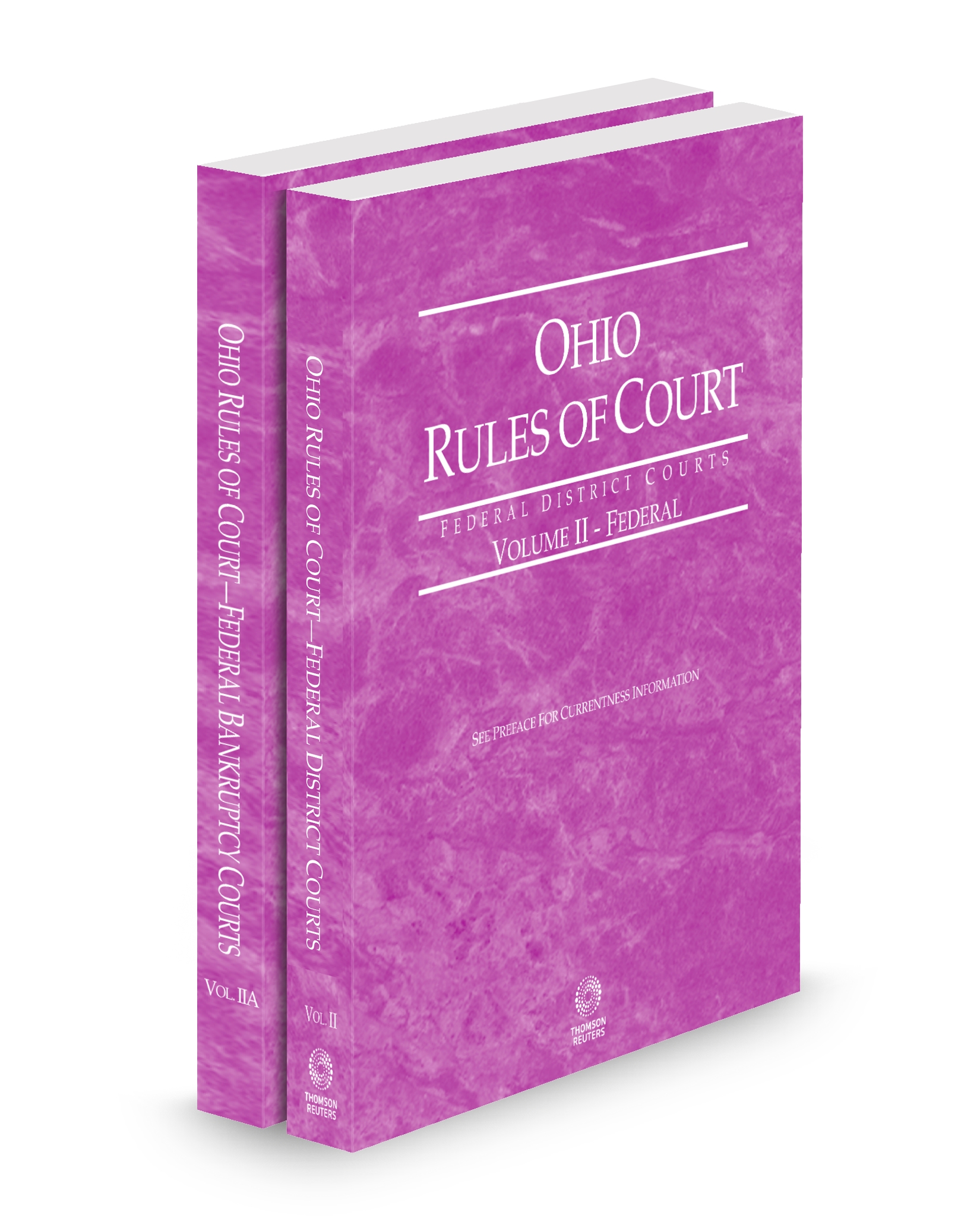 Cover of OH COURT RULES FEDERAL DISTRICT AND FEDERAL BANKRUPTCY V.II AND IIA FULL SET
