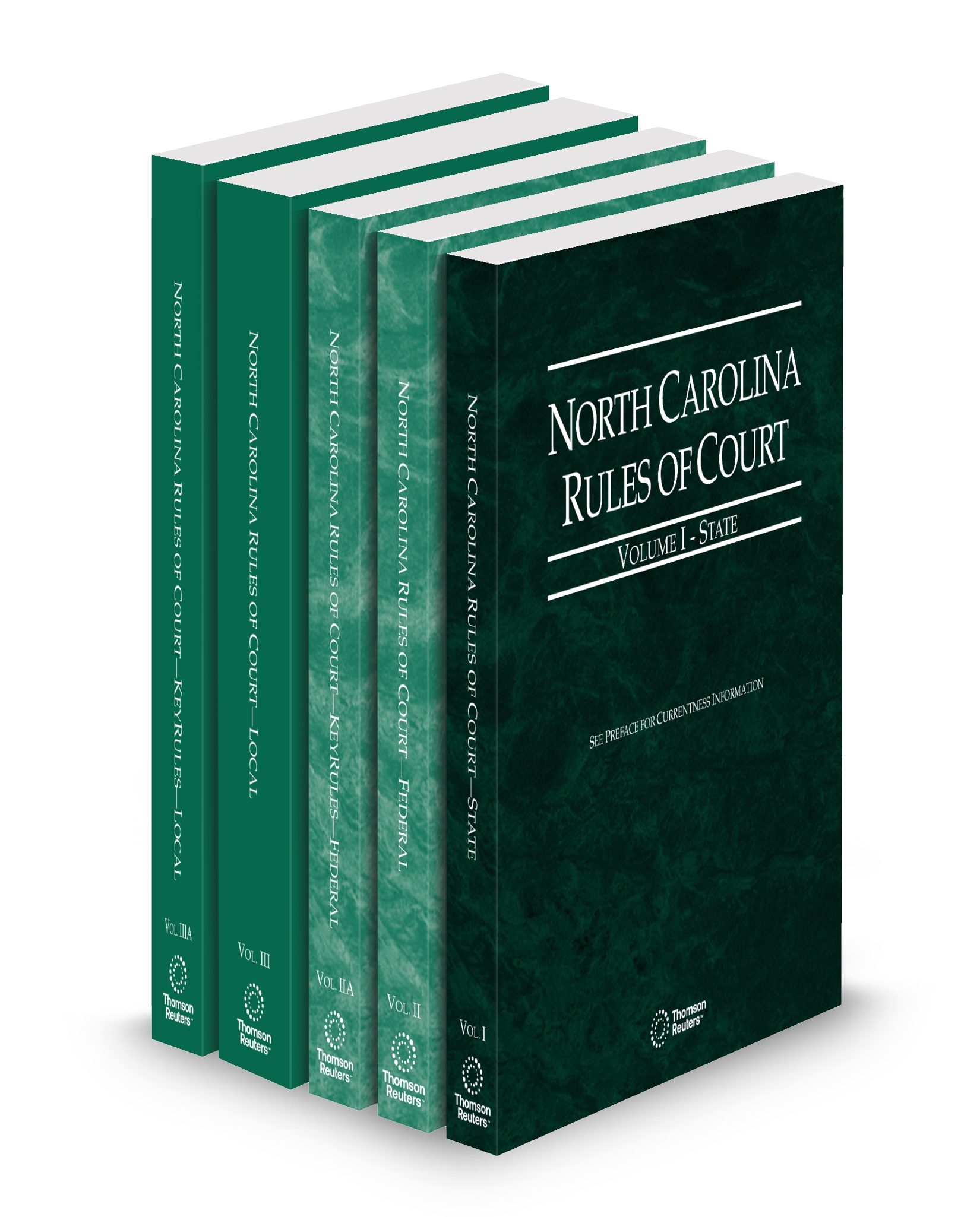 Cover of NC COURT RULES STATE, FEDERAL, FEDERAL KEYRULES, LOCAL AND LOCAL V.I-IIIA FULL SET