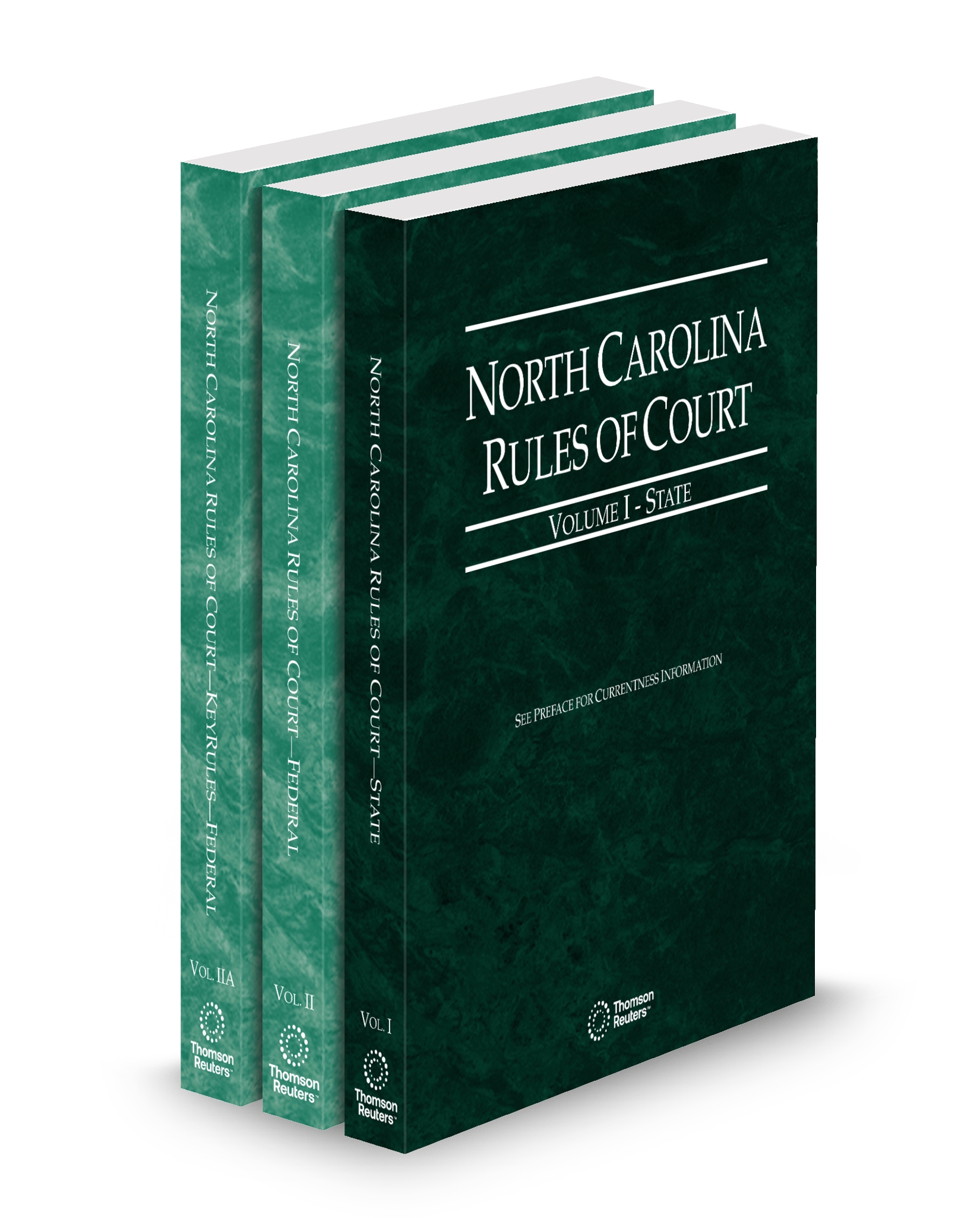 Cover of NC COURT RULES STATE FEDERAL AND FEDERAL KEYRULES V.IAND II-IIA FULL SET