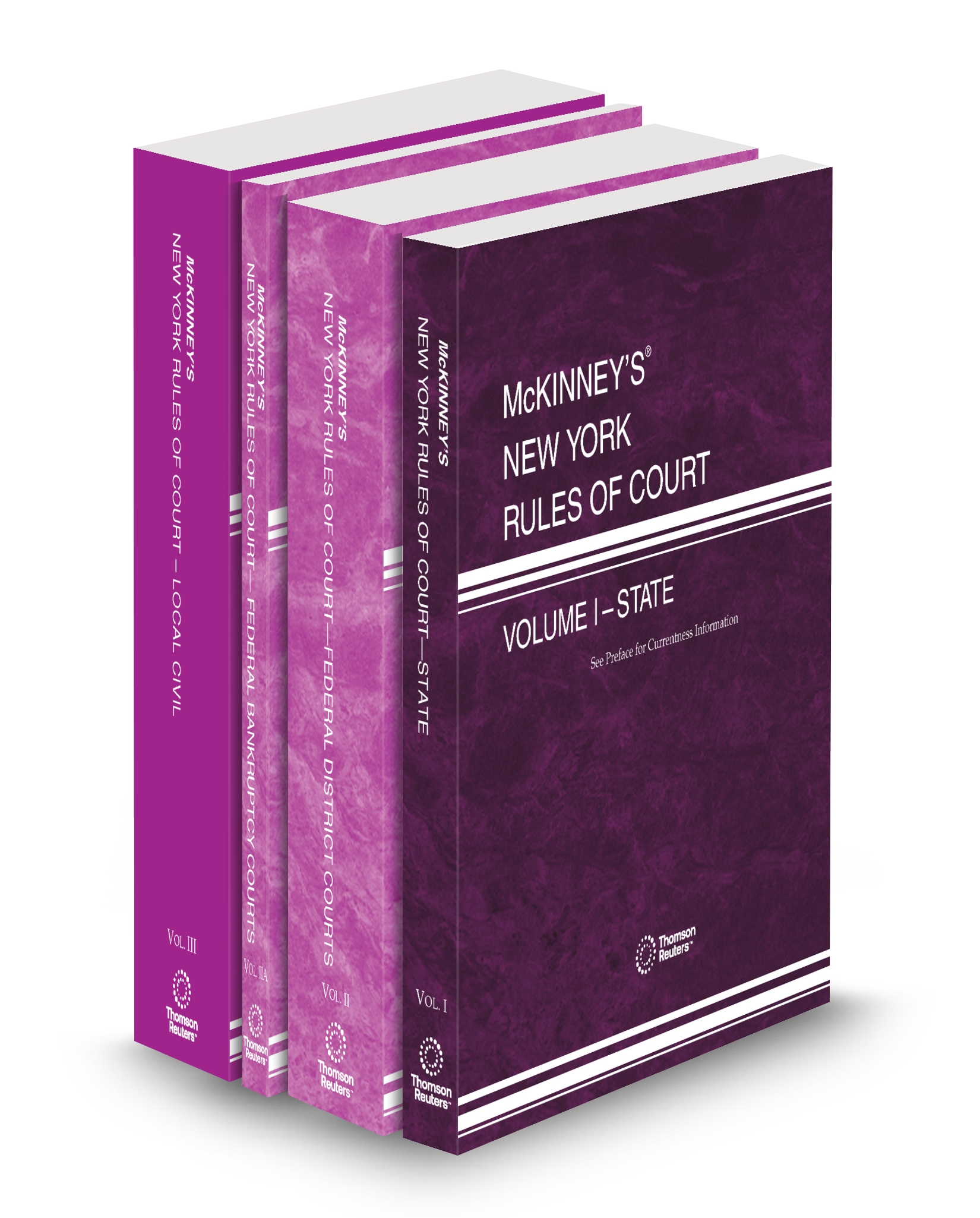 Cover of MCKINNEY'S NY RULES OF CT STATE, FEDERAL DISTRICT, FEDERAL BANKRUPTCY, LOCAL V.I TO V.III FULL SET