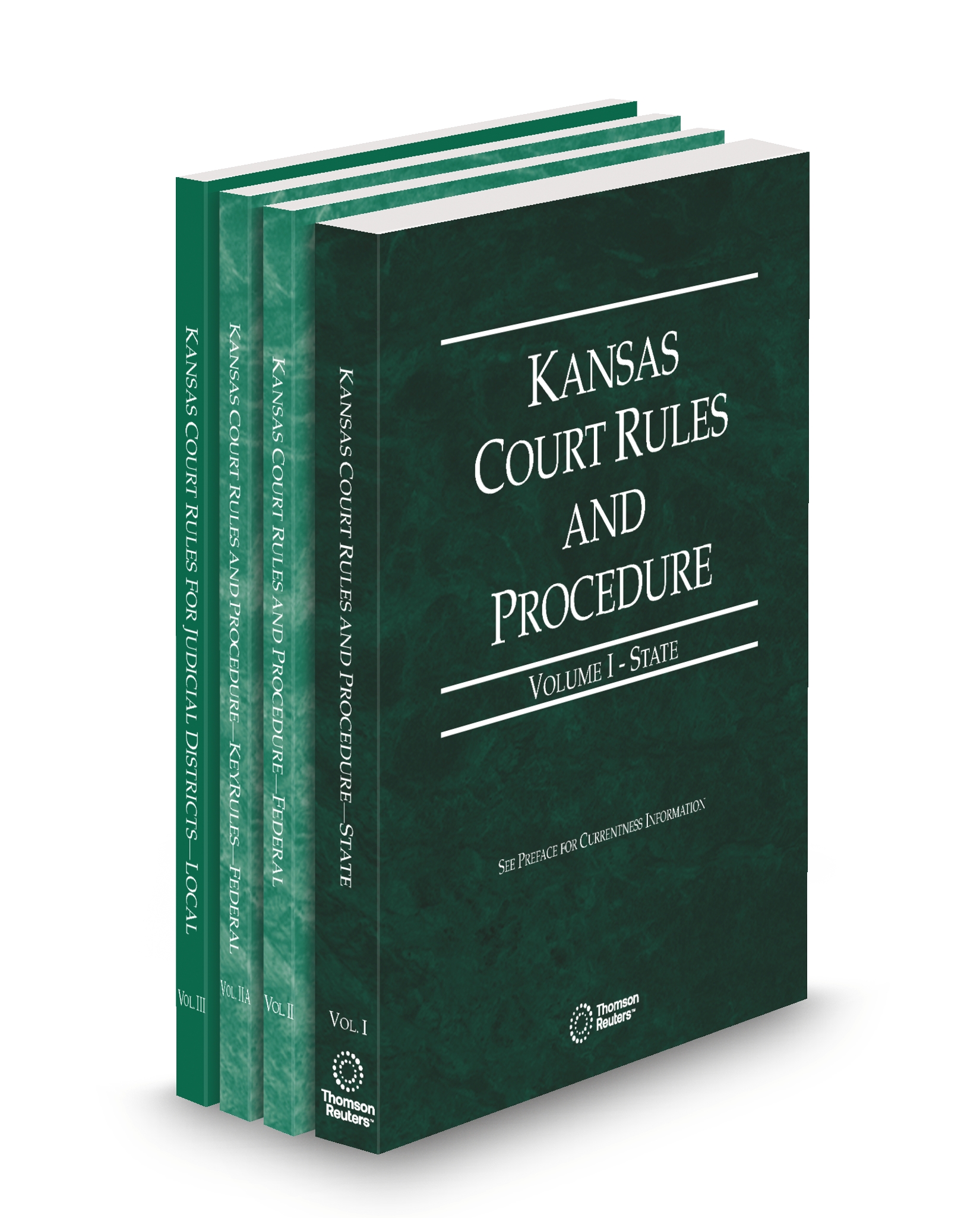 Cover of KS COURT RULES STATE, FEDERAL, FEDERAL KEYRULES AND LOCAL V.I-III FULL SET