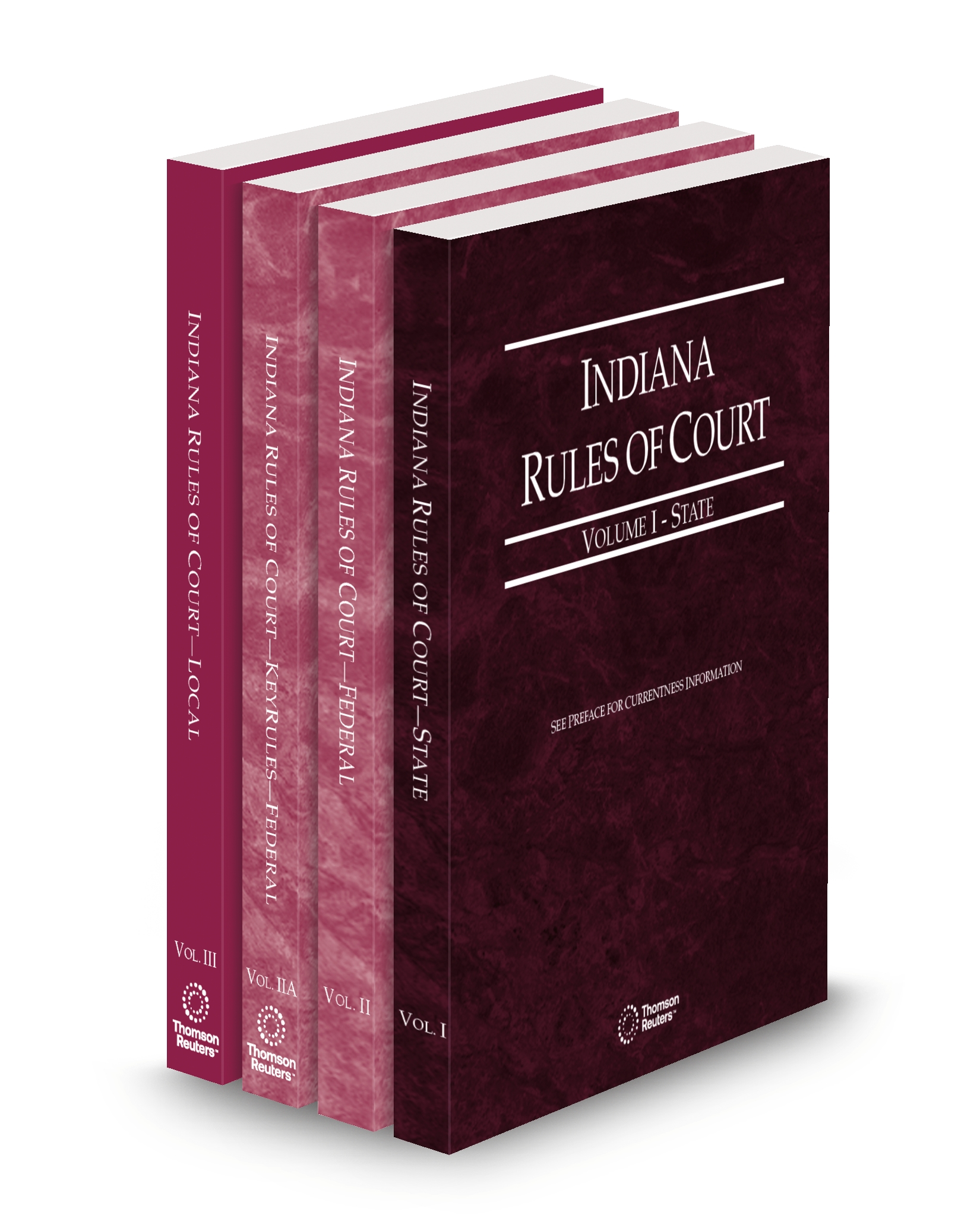 Cover of IN COURT RULES STATE, FEDERAL, FEDERAL KEYRULES AND LOCAL V.I-III FULL SET