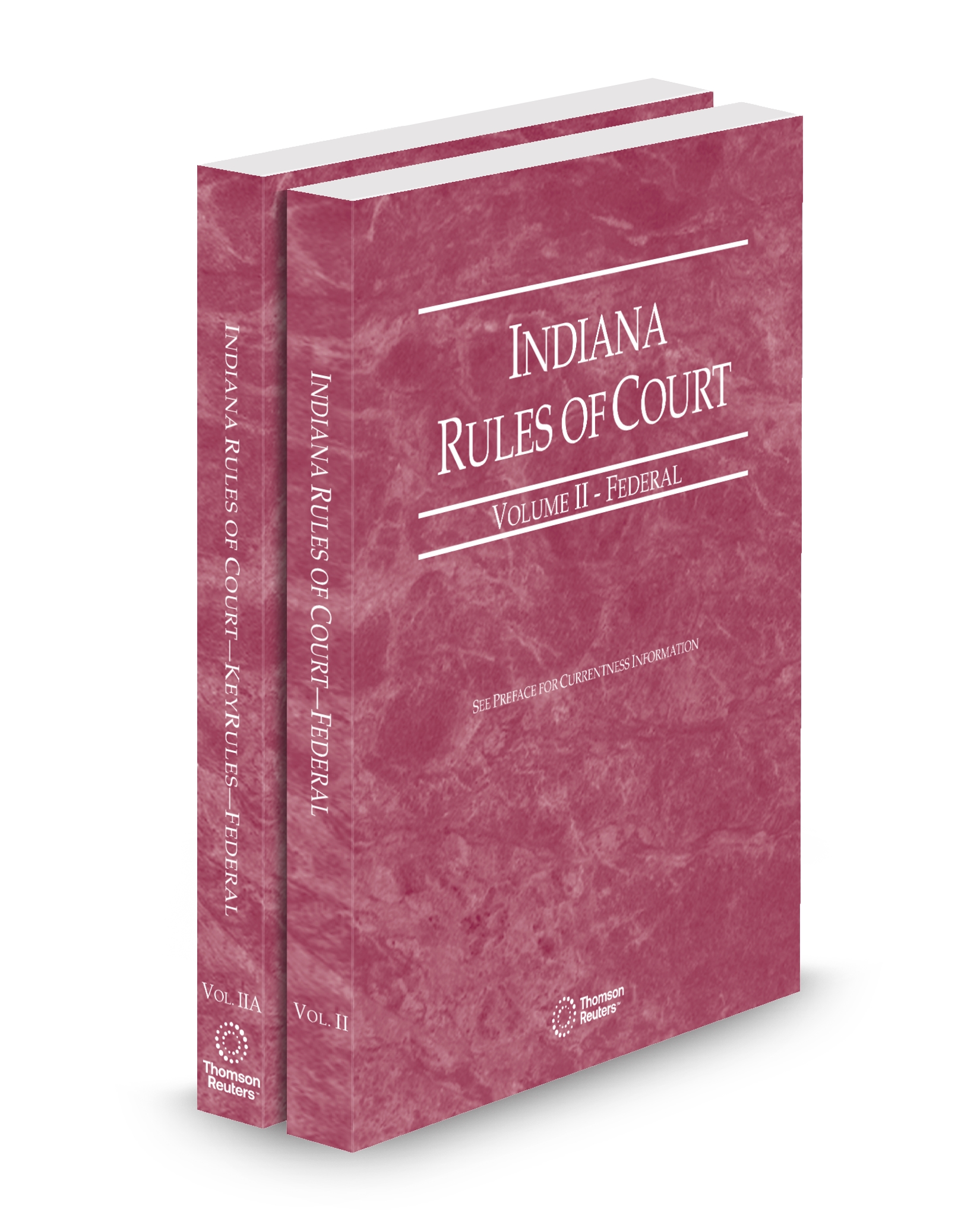 Cover of IN COURT RULES FEDERAL AND FEDERAL KEYRULES V.II AND IIA FULL SET