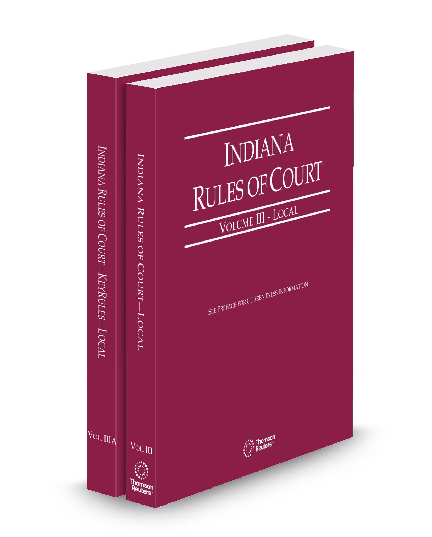 Cover of IN COURT RULES LOCAL AND LOCAL KEYRULE V.III-IIIA FULL SET