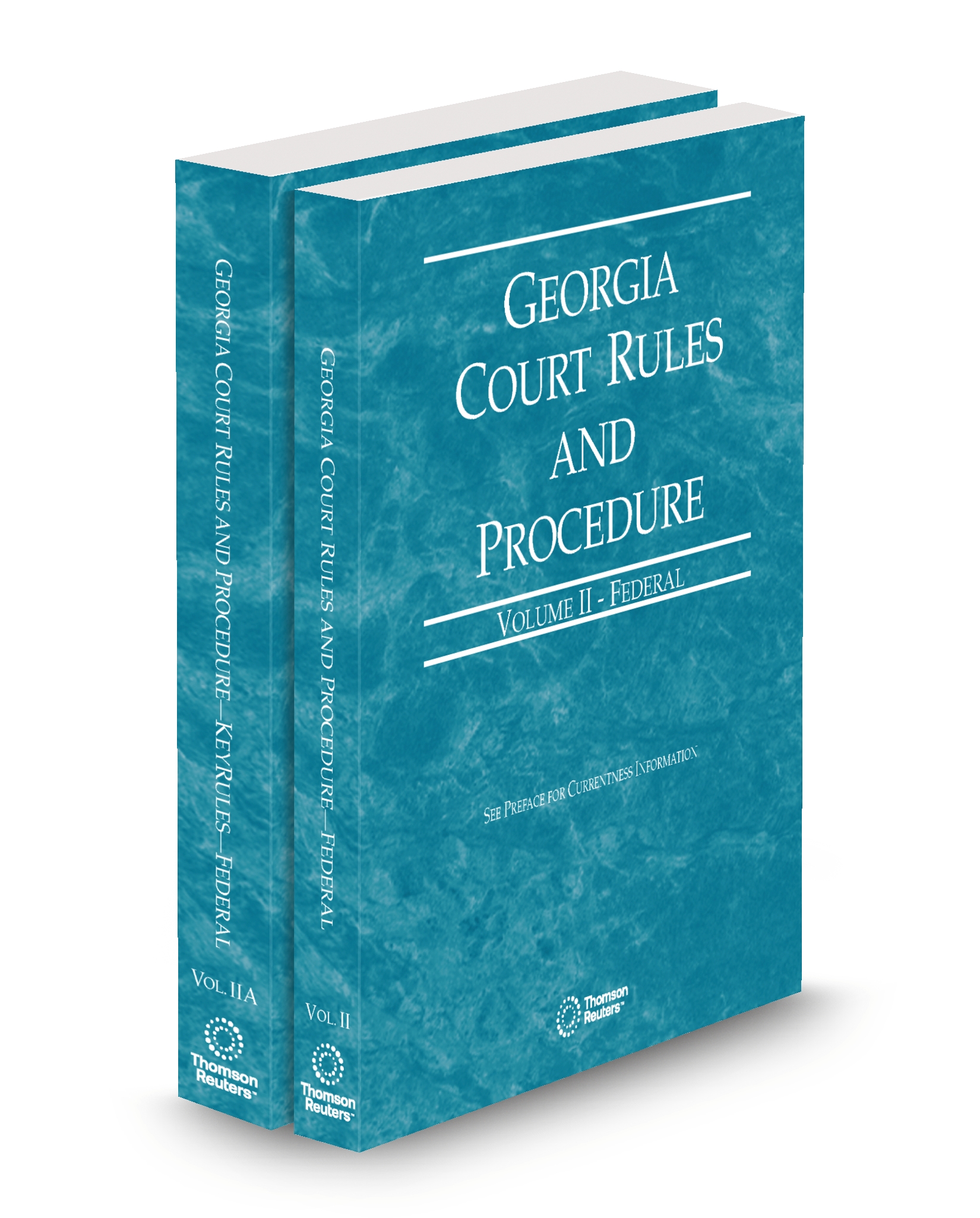 Cover of GA COURT RULES FEDERAL AND FEDERAL KEYRULES V.II-IIA FULL SET