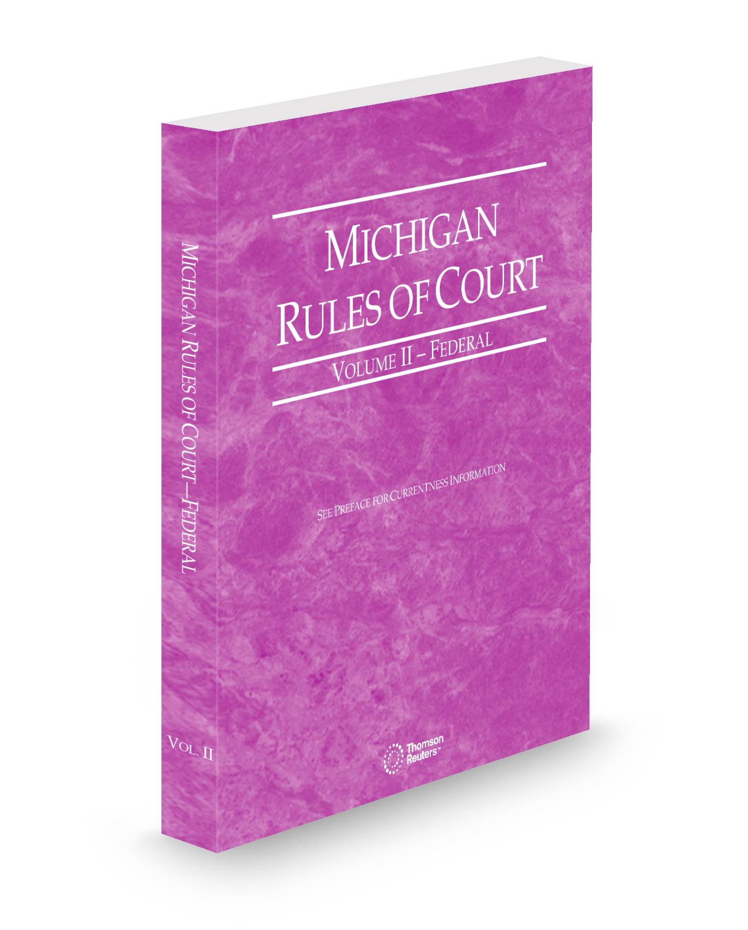 Cover of MI COURT RULES FEDERAL V.II FULL SET