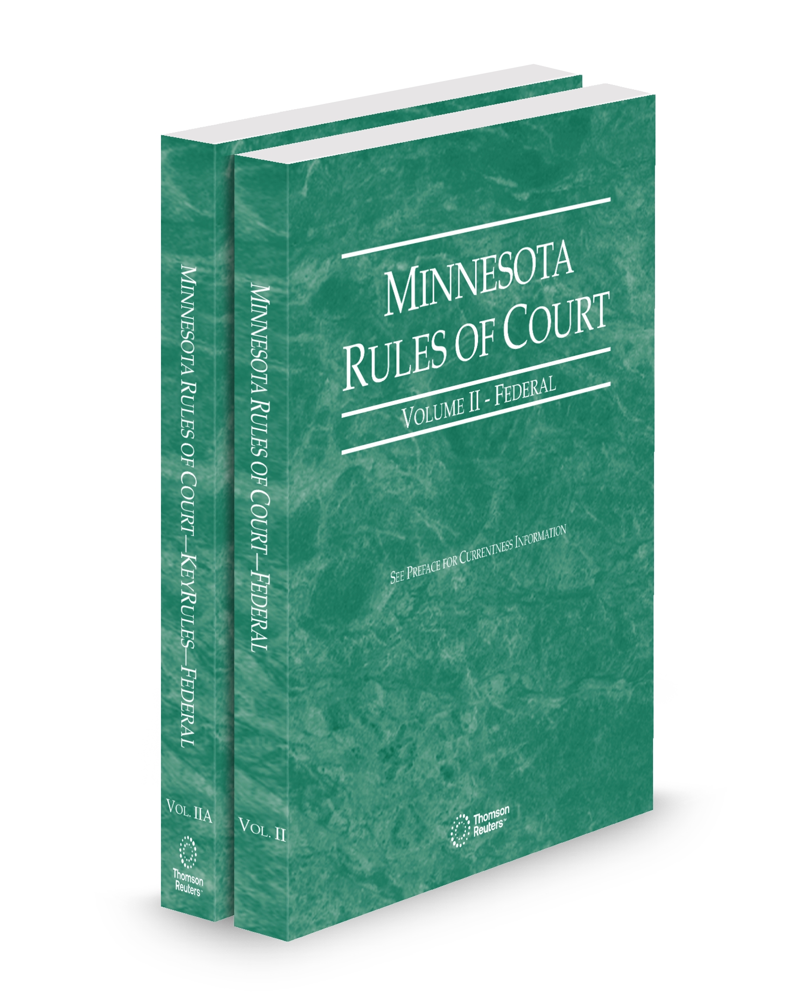 Cover of MN COURT RULES FEDERAL AND FEDERAL KEYRULES V.II-IIA FULL SET