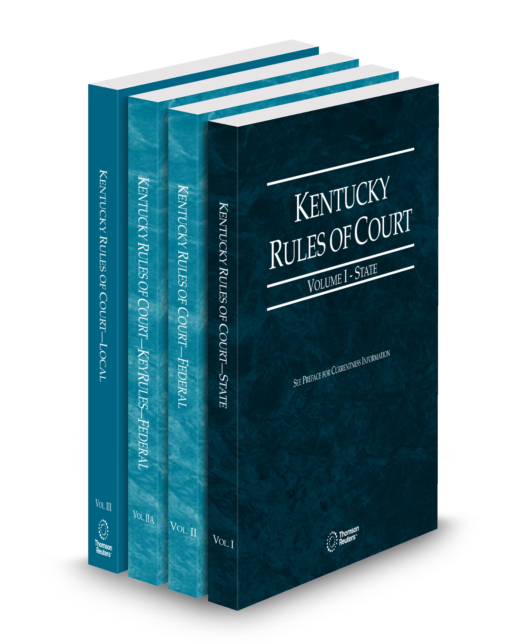 Cover of KY COURT RULES STATE, FEDERAL, FEDERAL KEYRULES AND LOCAL V.I-III FULL SET