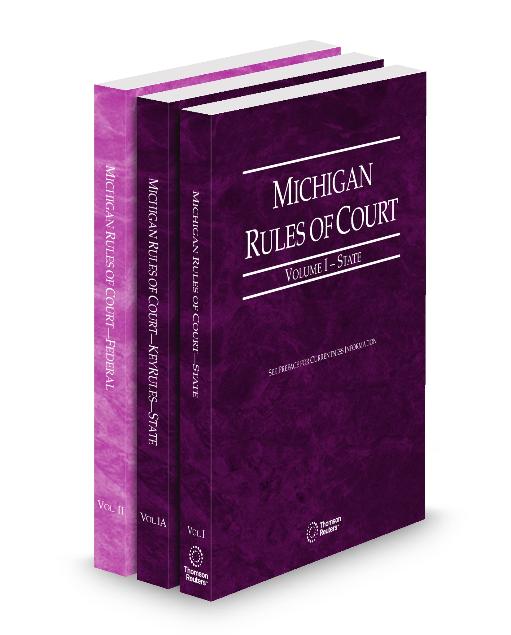 Cover of MI COURT RULES STATE,STATE KEYRULES AND FEDERAL V.I-II FULL SET