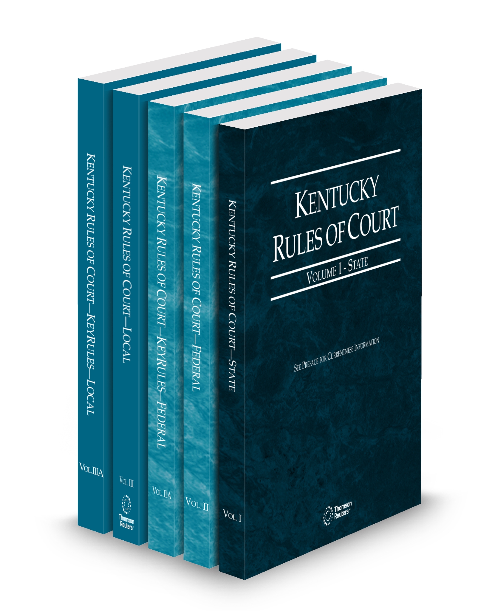 Cover of KY COURT RULES STATE, FEDERAL, FEDERAL KEYRULES, LOCAL AND LOCAL KEYRULES V.I-IIIA FULL SET