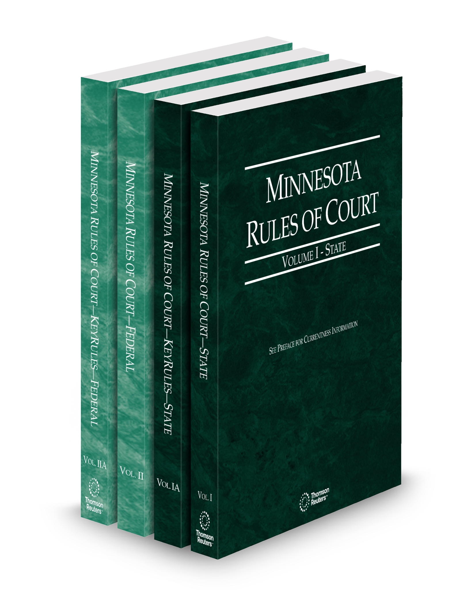 Cover of MN COURT RULES STATE STATE KEYRULES FEDERAL AND FEDERAL KEYRULES V.I-IIA FULL SET