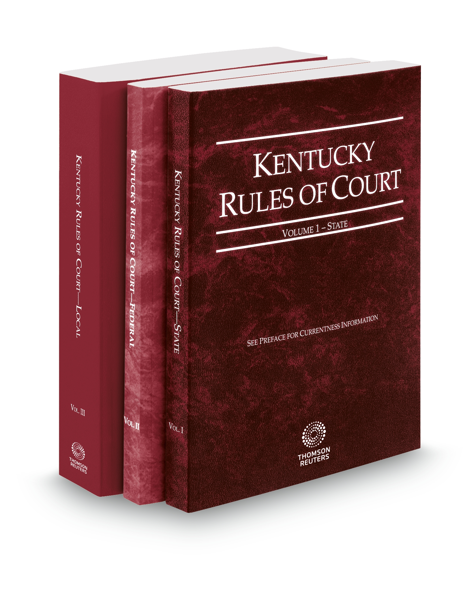 Cover of KY COURT RULES STATE, FEDERAL AND LOCAL V.I-III FULL SET