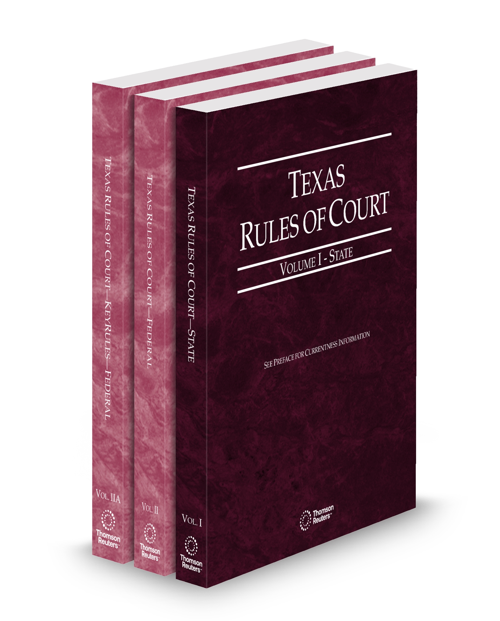 Cover of TX COURT RULES STATE FEDERAL AND FEDERAL KEYRULES V.I-IIA FULL SET
