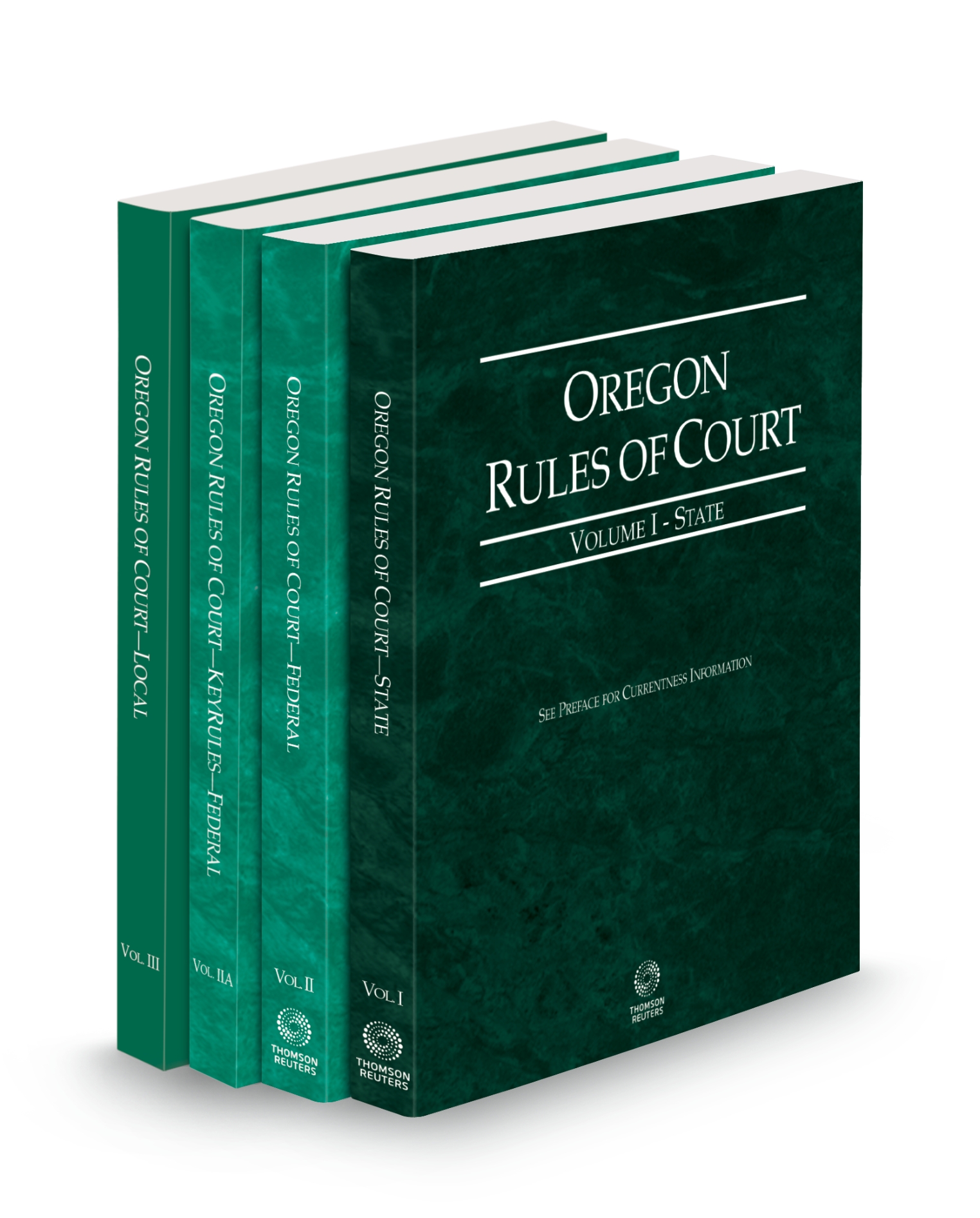Cover of OR COURT RULES STATE,FEDERAL, FEDERAL KEYRULES AND LOCAL V.I-III FULL SET