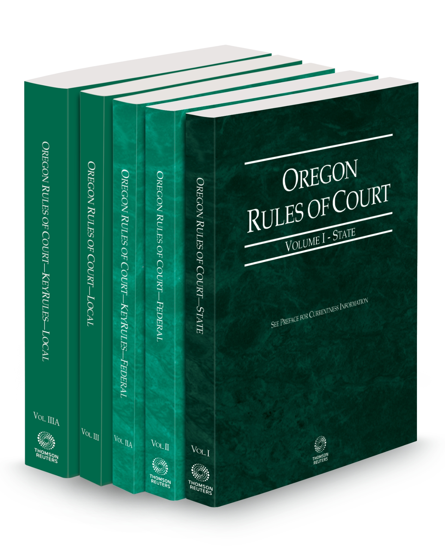 Cover of OR COURT RULES STATE, FEDERAL, FEDERAL KEYRULES, LOCAL AND LOCAL KEYRULES V.I-IIIA FULL SET