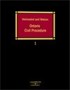 Cover of Holmested and Watson: Ontario Civil Procedure, Binder/looseleaf and eLooseleaf