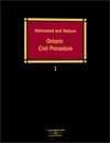 Cover of Holmested and Watson: Ontario Civil Procedure, Binder/looseleaf and eLooseleaf