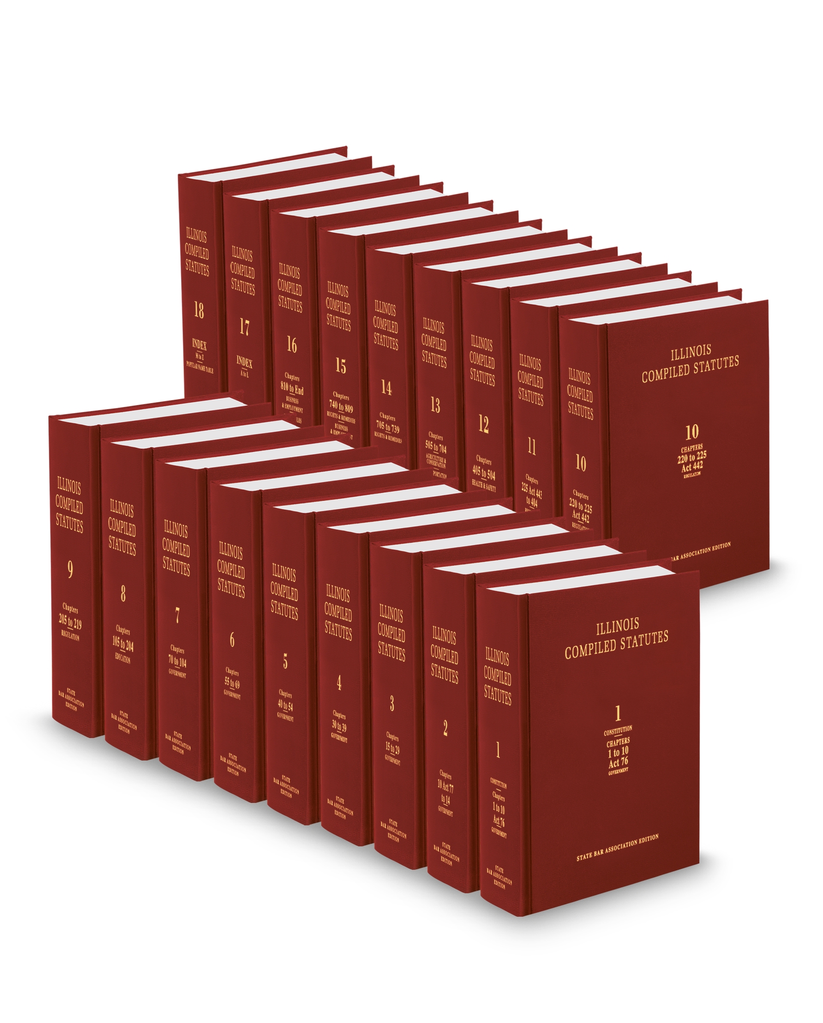 Cover of IL COMPILED STAT STATE BAR ASSOCIATION EDITION FULL SET