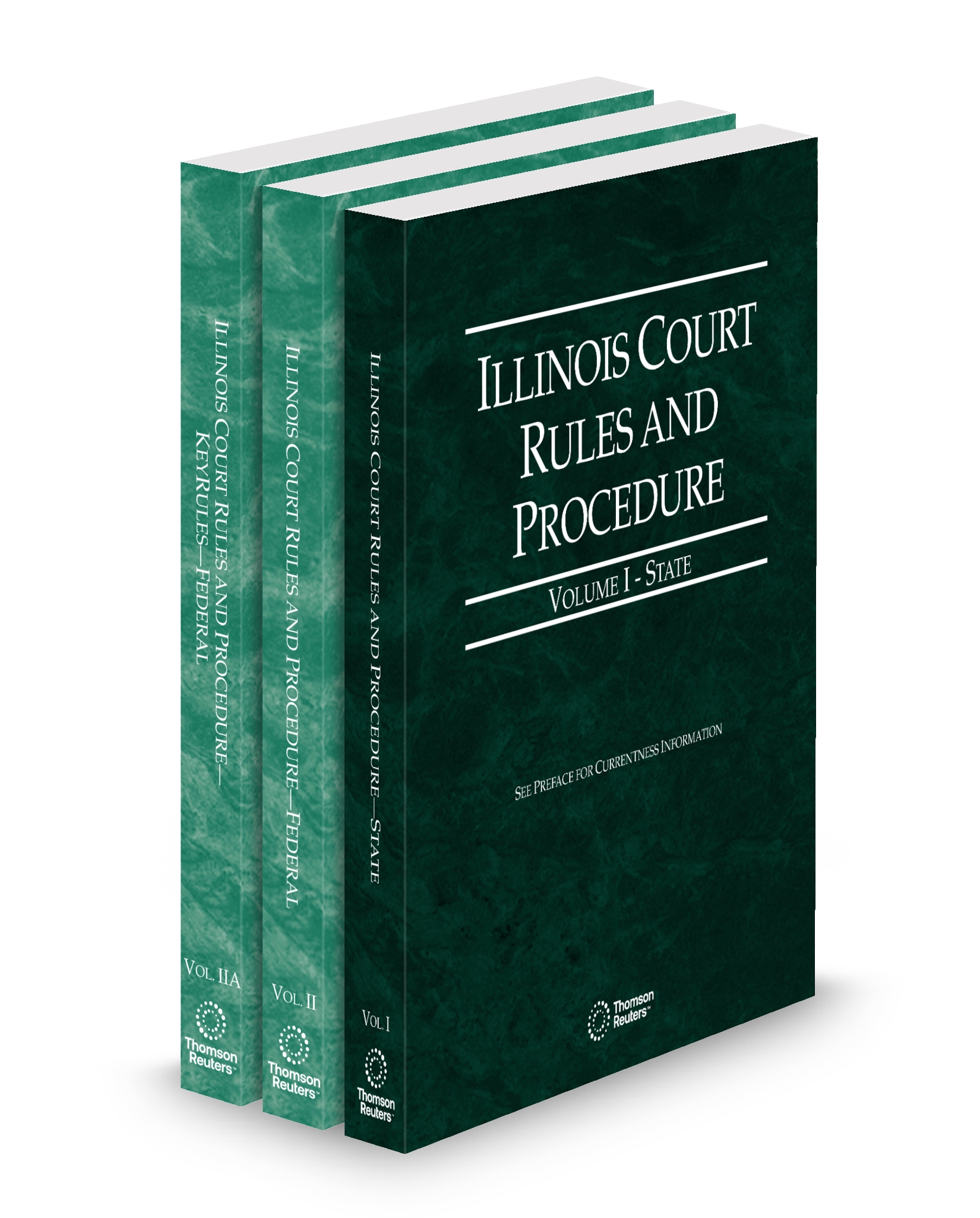 Cover of IL COURT RULES STATE FEDERAL AND FEDERAL KEYRULES V.I-IIA FULL SET