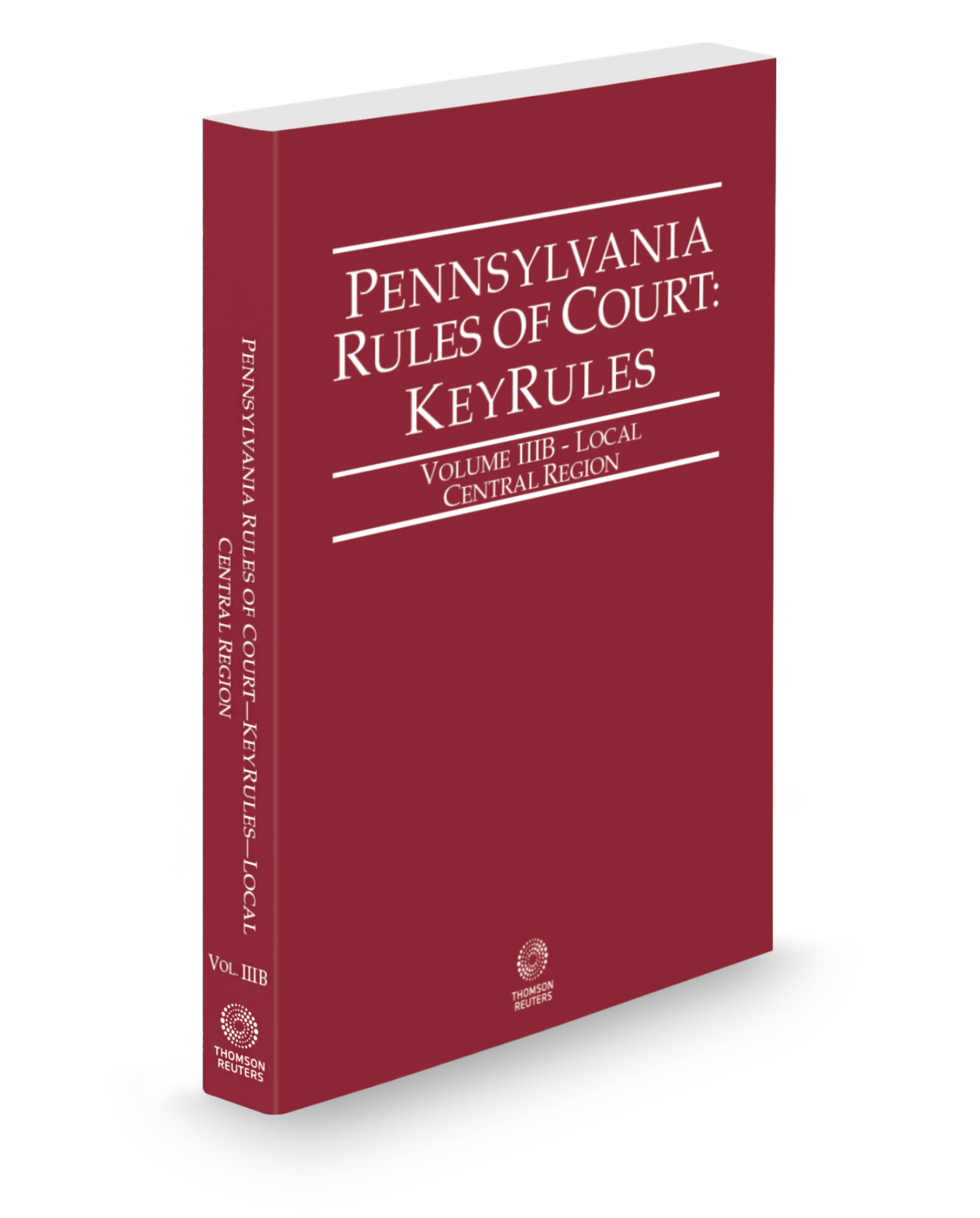 Cover of PA RULES OF COURT LOCAL CENTRAL KEYRULES V.IIIB SUB