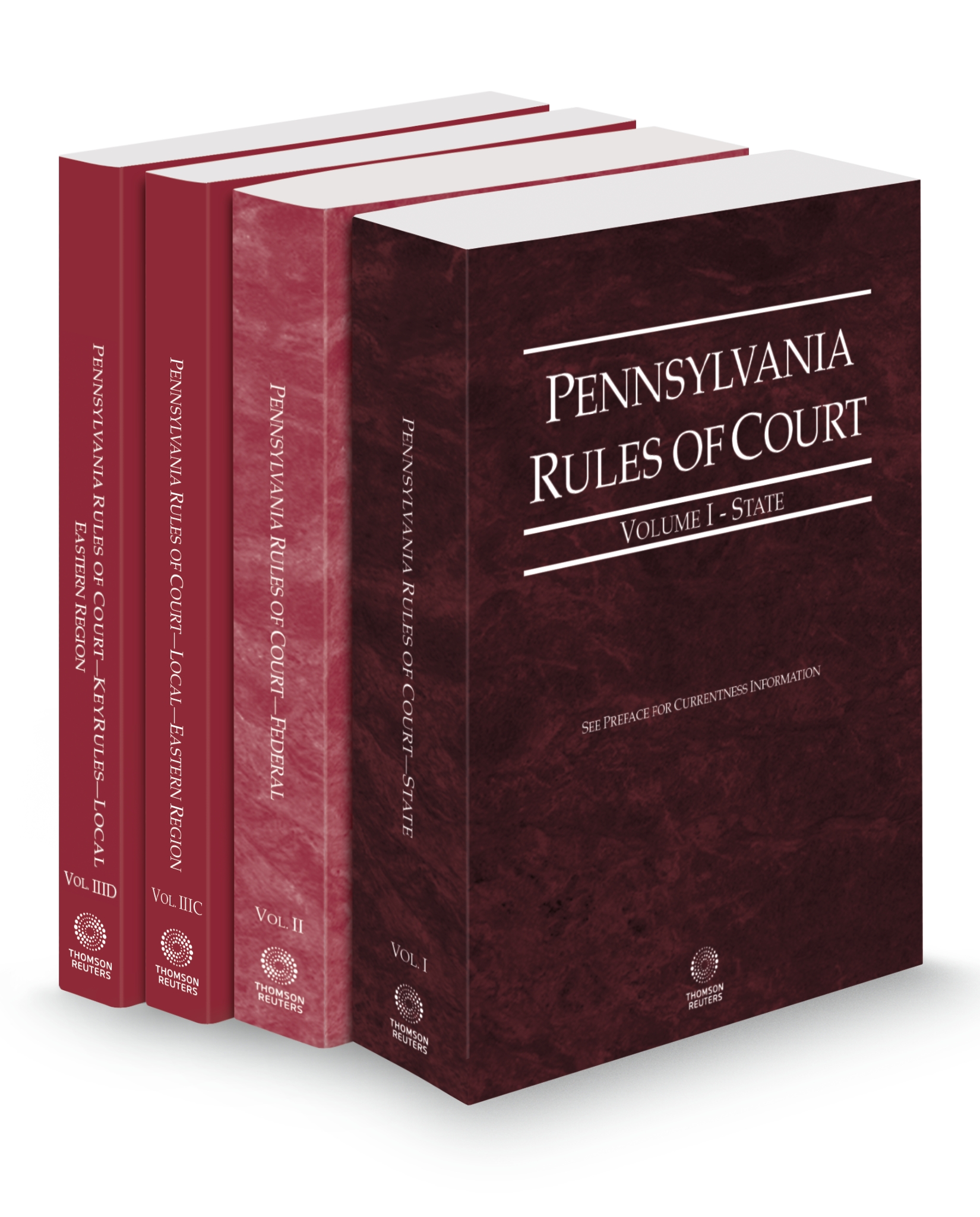 Cover of PA COURT RULES STATE/FEDERAL/EASTERN LOCAL/EASTERN KEY V.I, V.II, V.IIIC, AND V.IIID FULL SET