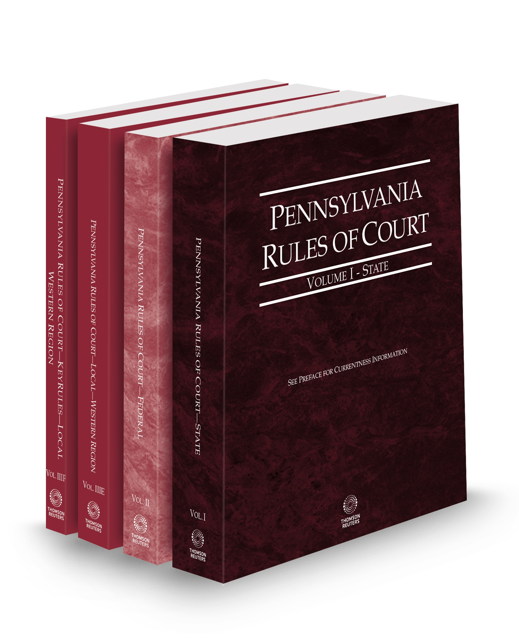 Cover of PA COURT RULES STATE/FEDERAL/WESTERN LOCAL/WESTERN KEY V.I, V.II, V.IIIE, AND V.IIIF FULL SET