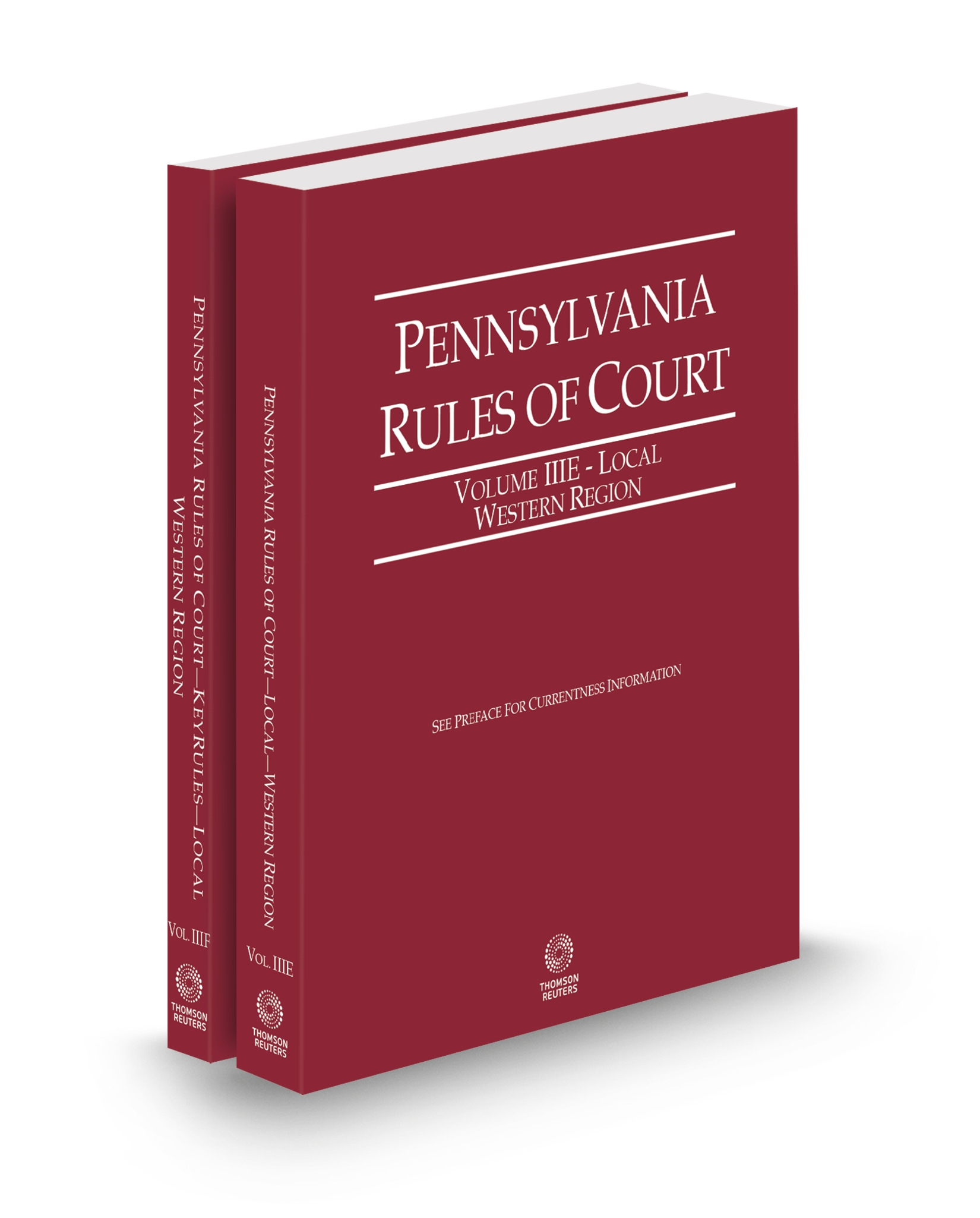 Cover of PA COURT RULES LOCAL WESTERN AND PA WESTERN KEYRULES V.IIIE-IIIF FULL SET