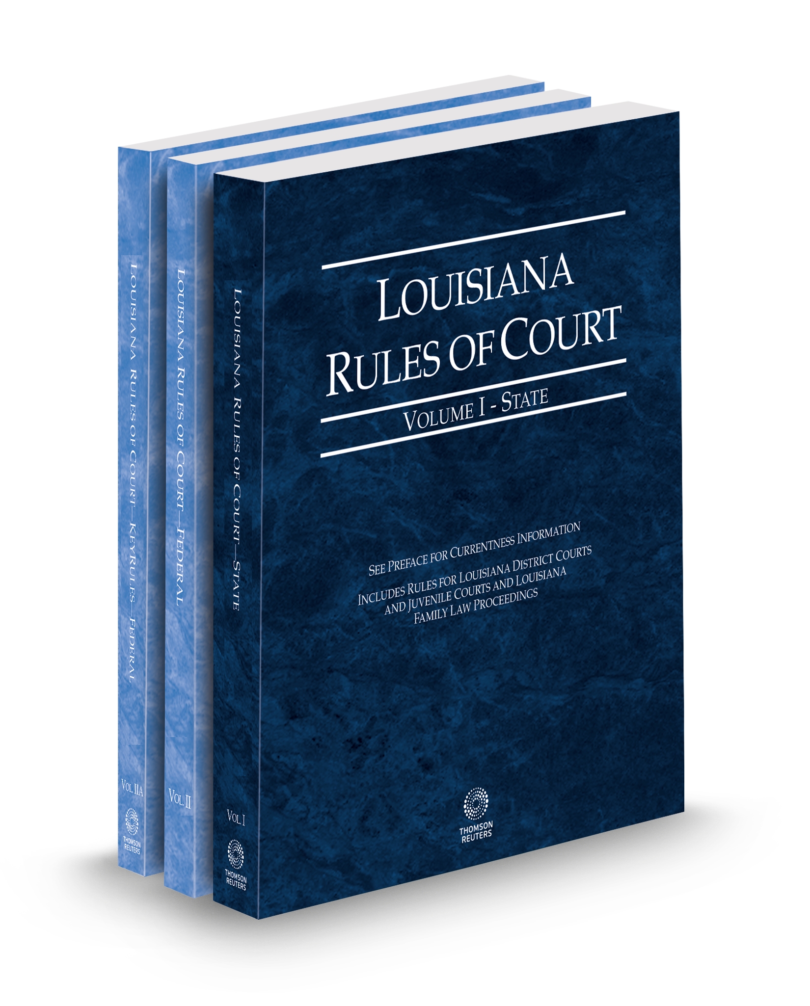 Cover of LA COURT RULES STATE FEDERAL AND FEDERAL KEYRULES V.I-IIA FULL SET