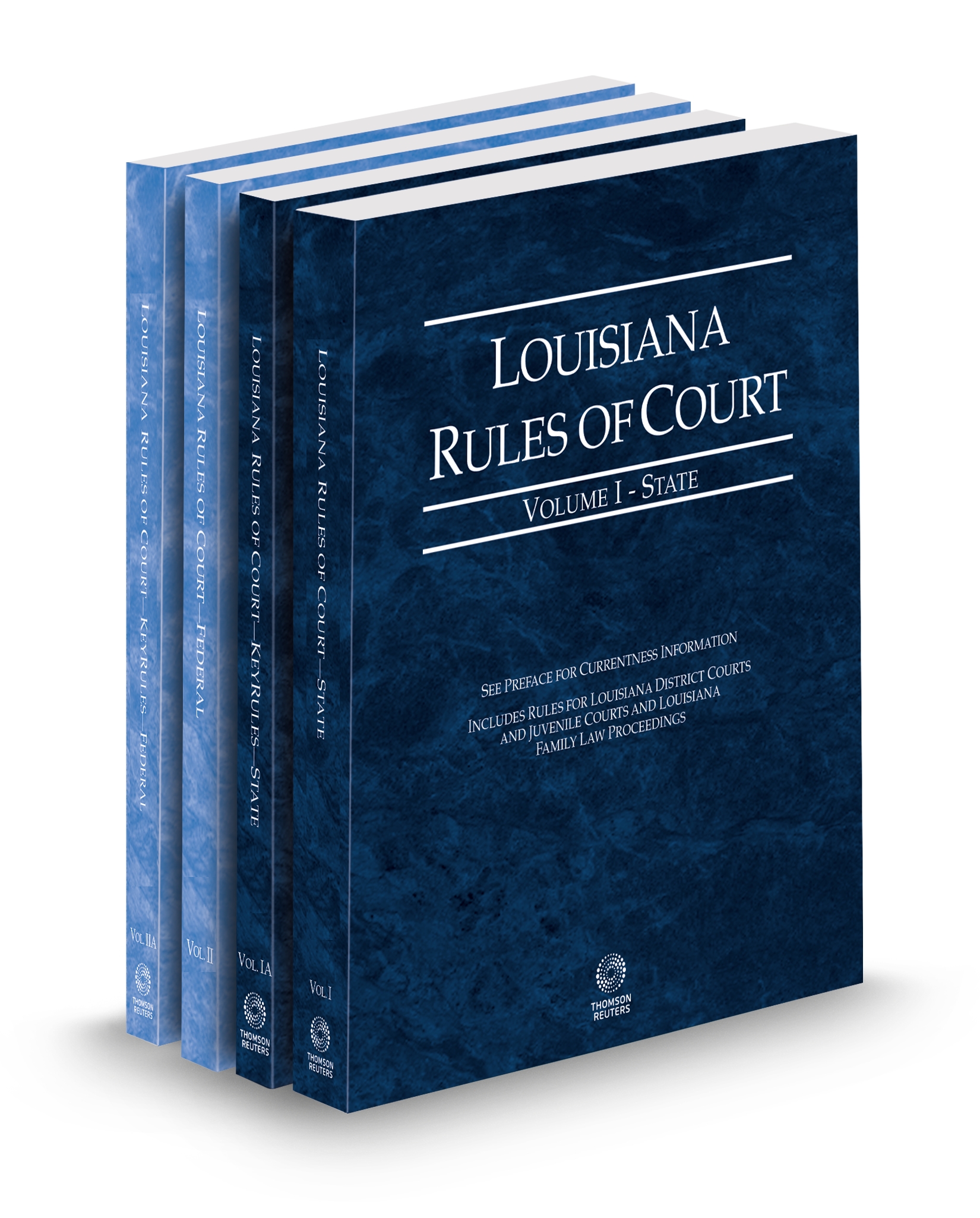 Cover of LA COURT RULES STATE AND STATELES AND FEDERAL AND FEDERAL KEYRULES V.I-IIA FULL SET