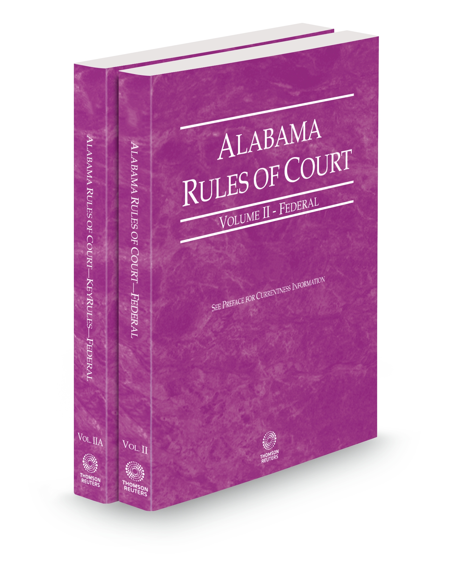 Cover of AL RULES OF COURT FEDERAL AND FEDERAL KEYRULES V.II-V.IIA FULL SET