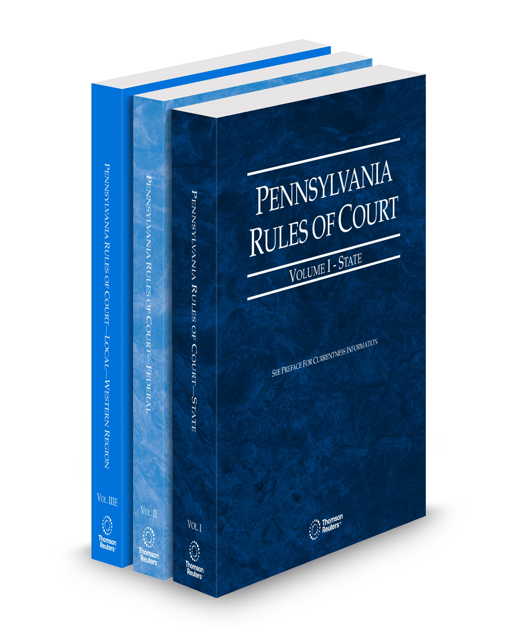 Cover of PA COURT RULES STATE/FEDERAL/WESTERN LOCAL V.I, V.II, AND V.IIIE FULL SET