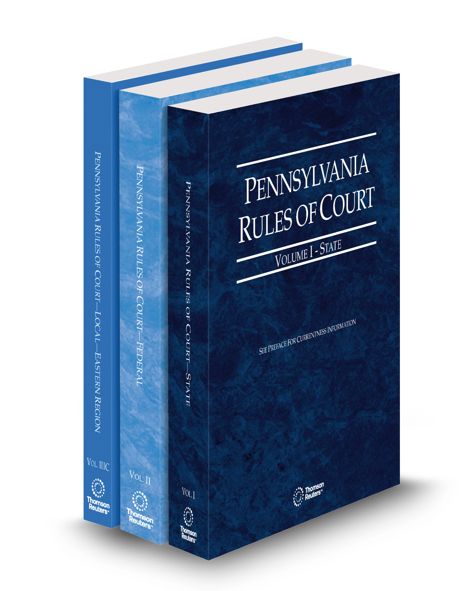 Cover of PA COURT RULES STATE/FEDERAL/EASTERN LOCAL V.I, V.II, AND V.IIIC FULL SET