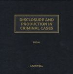 Cover of Disclosure and Production in Criminal Cases, Binder/looseleaf and eLooseleaf