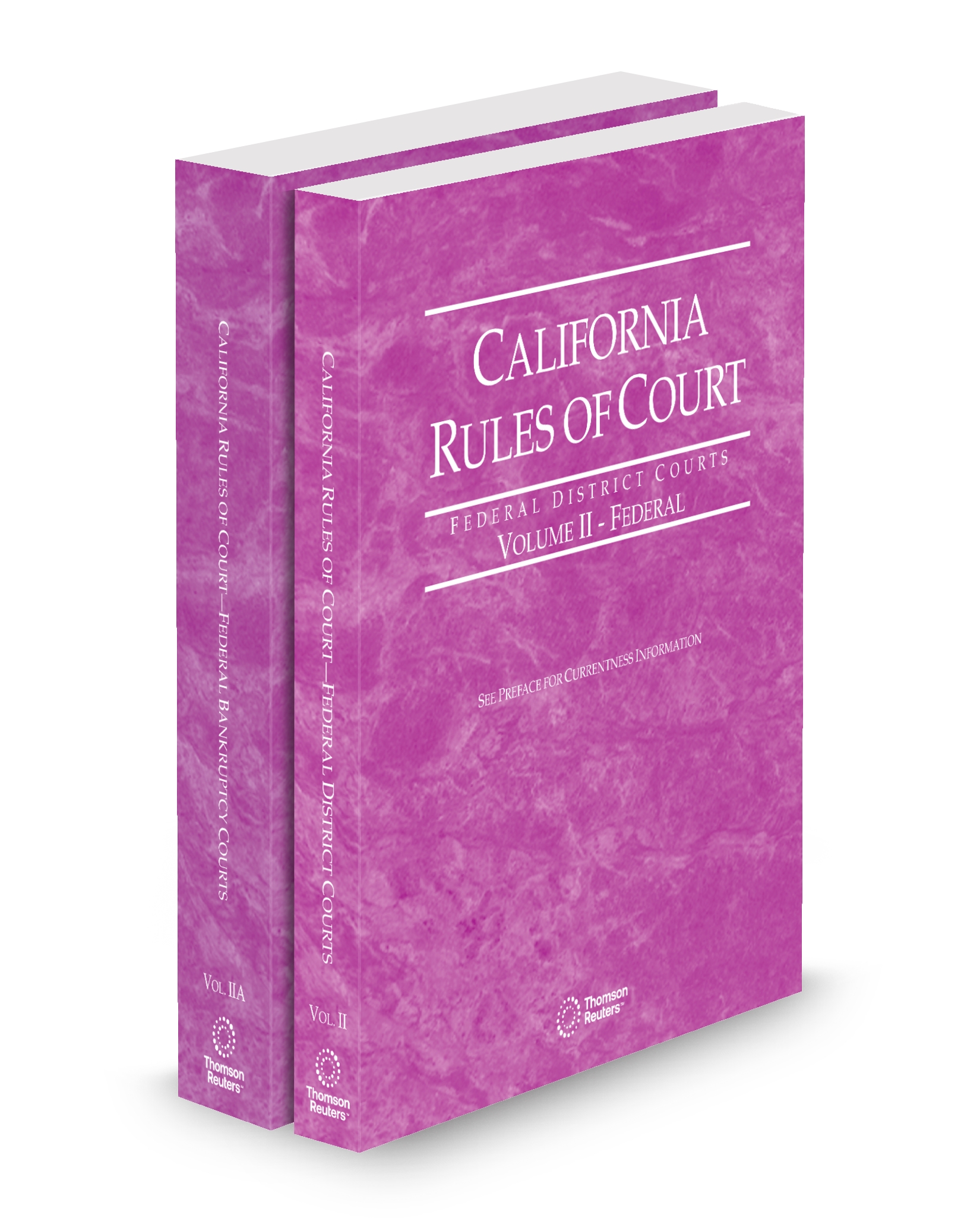 Cover of CA COURT RULES FEDERAL DISTRICT COURT AND FEDERAL BANKRUPTCY COURT V.II AND V.IIA FULL SET