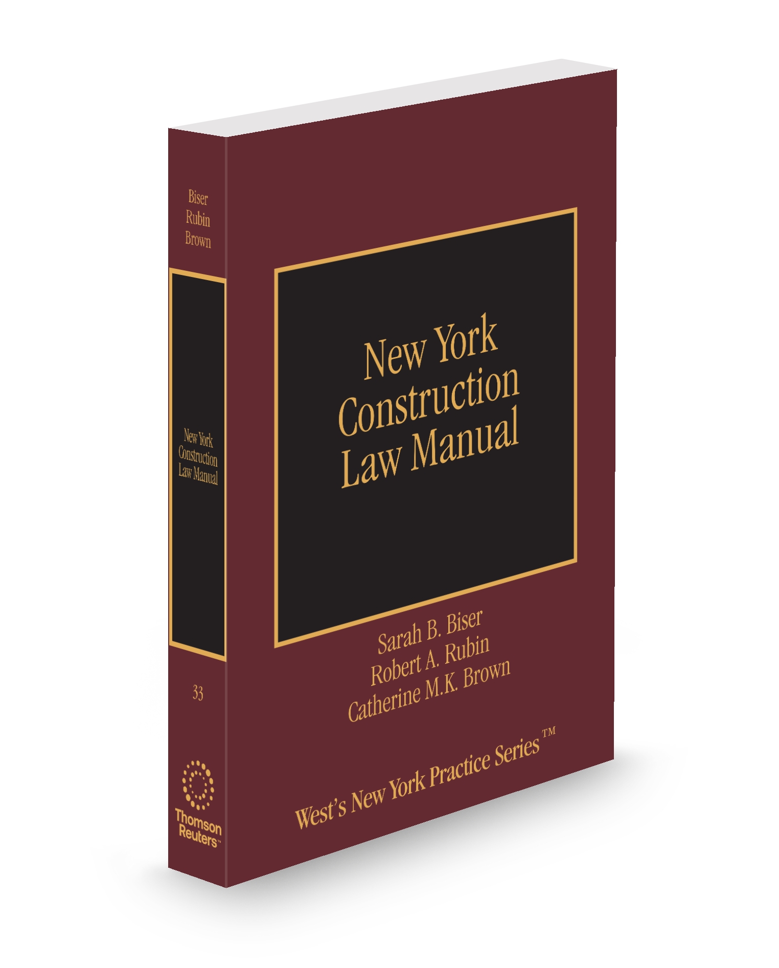 Cover of NY PRACTICE V.33 CONSTRUCTION LAW MANUAL SUB