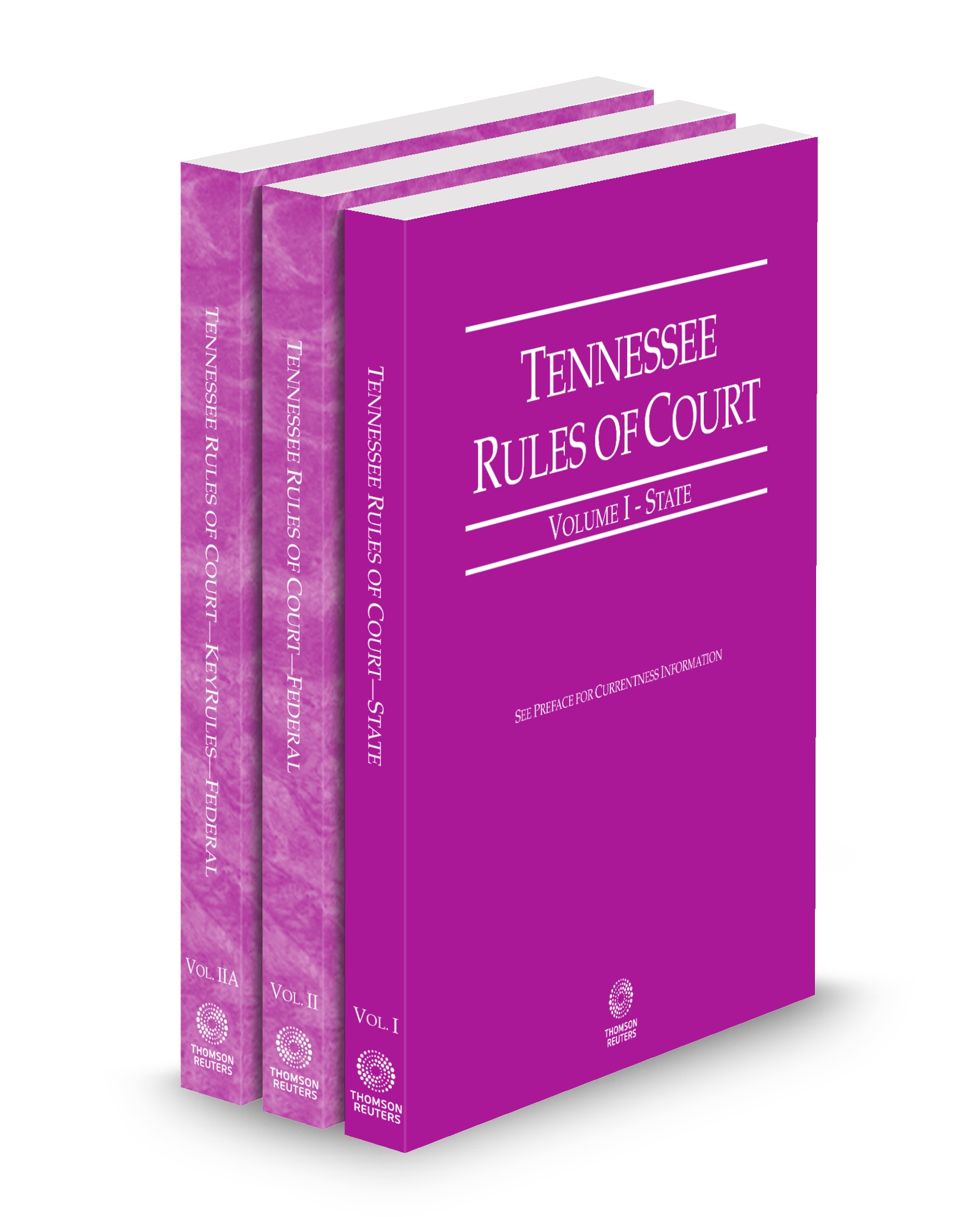 Cover of TN COURT RULES STATE FEDERAL AND FEDERAL KEYRULES V.I-IIA FULL SET