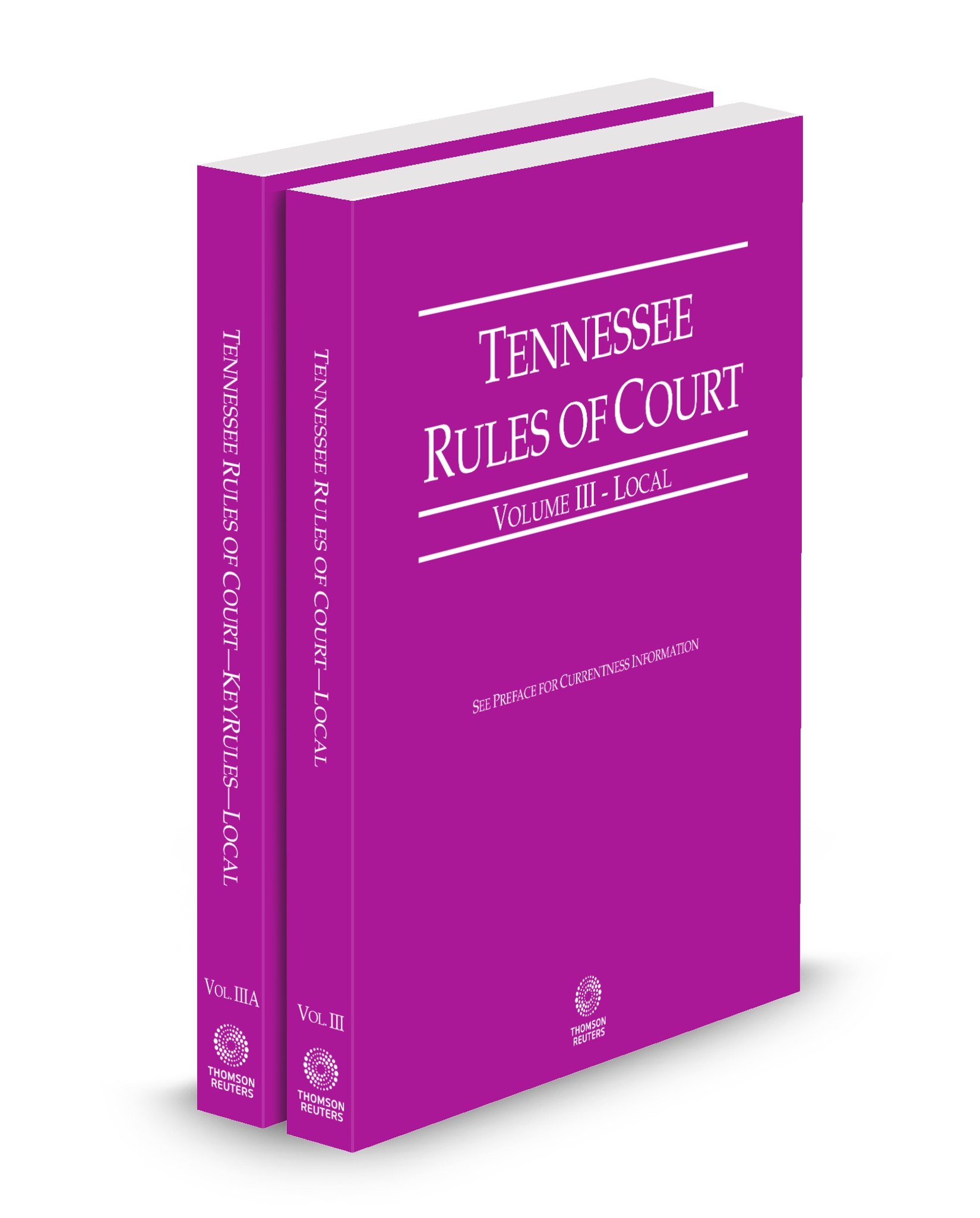 Cover of TN COURT RULES LOCAL AND LOCAL KEYRULES V.III-IIIA FULL SET