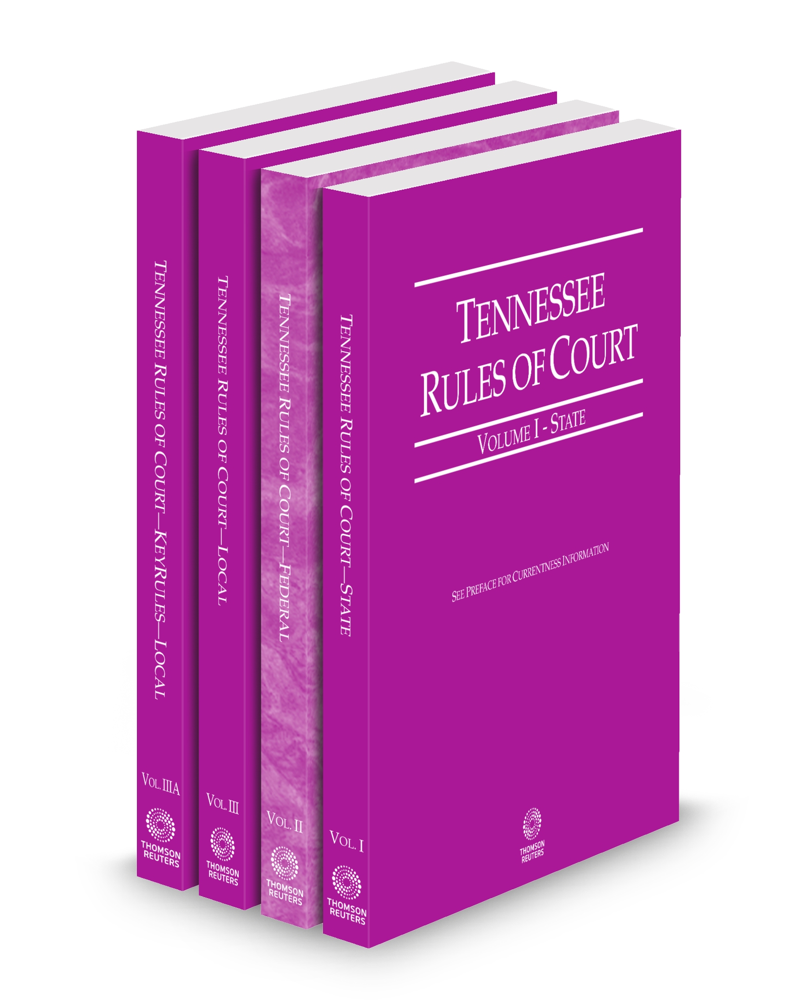 Cover of TN COURT RULES STATE, FEDERAL,LOCAL AND LOCAL KEYRULES V.I-IIIA FULL SET