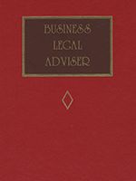 Cover of Business Legal Adviser, Binder/looseleaf and eLooseleaf