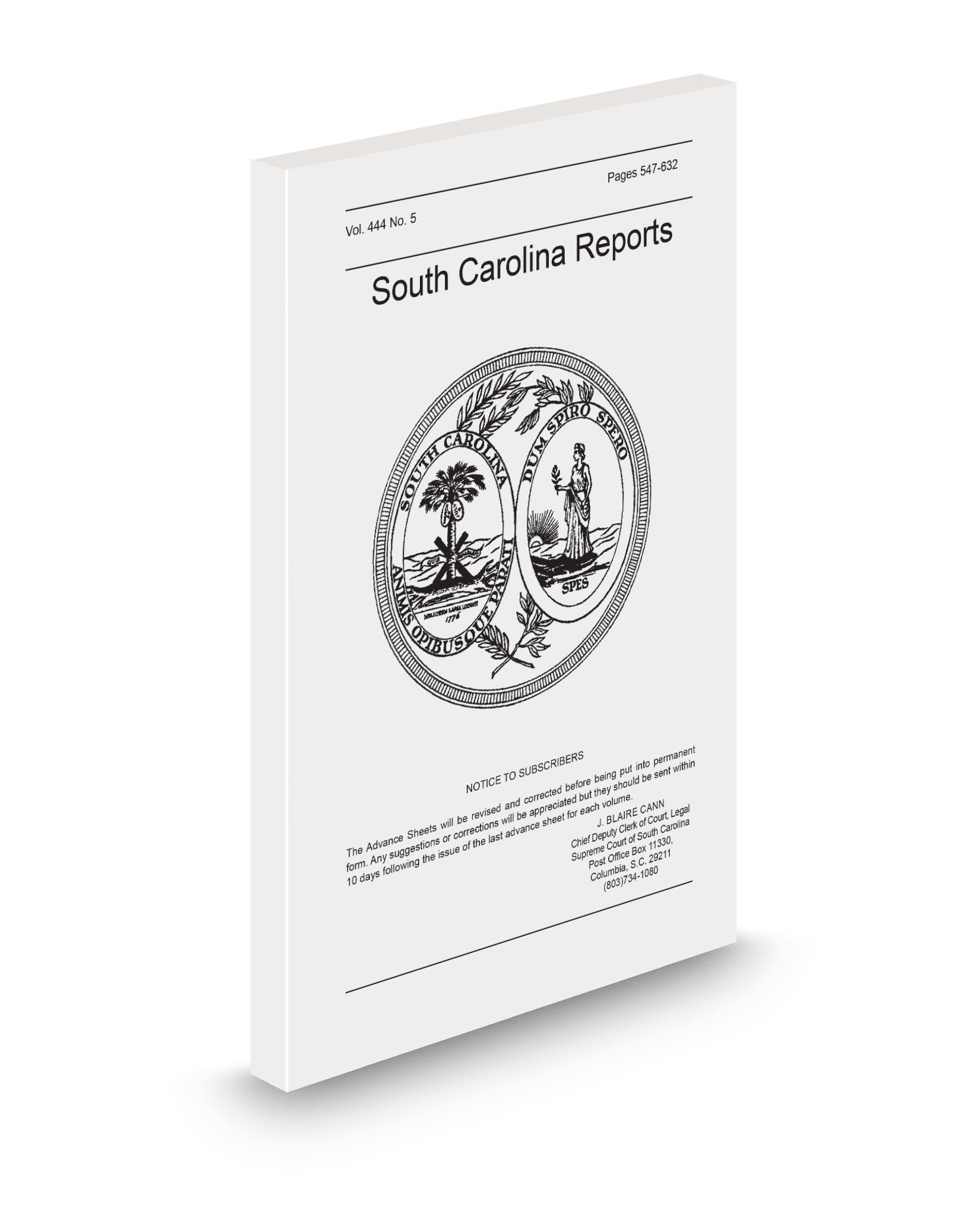 Cover of SC REPORTS ADV SHEET FULL SET