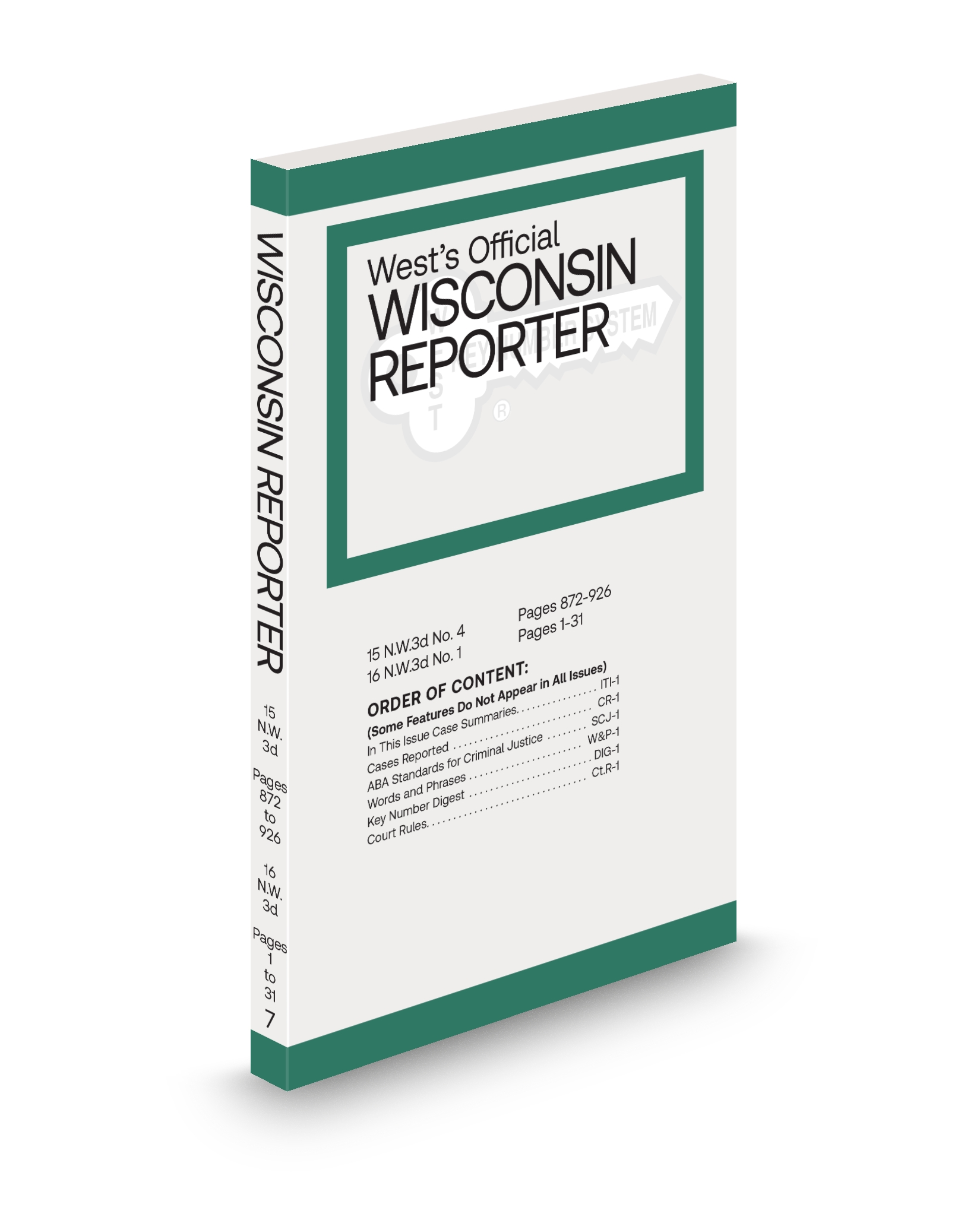 Cover of WI REPORTER ADV SHEET FULL SET