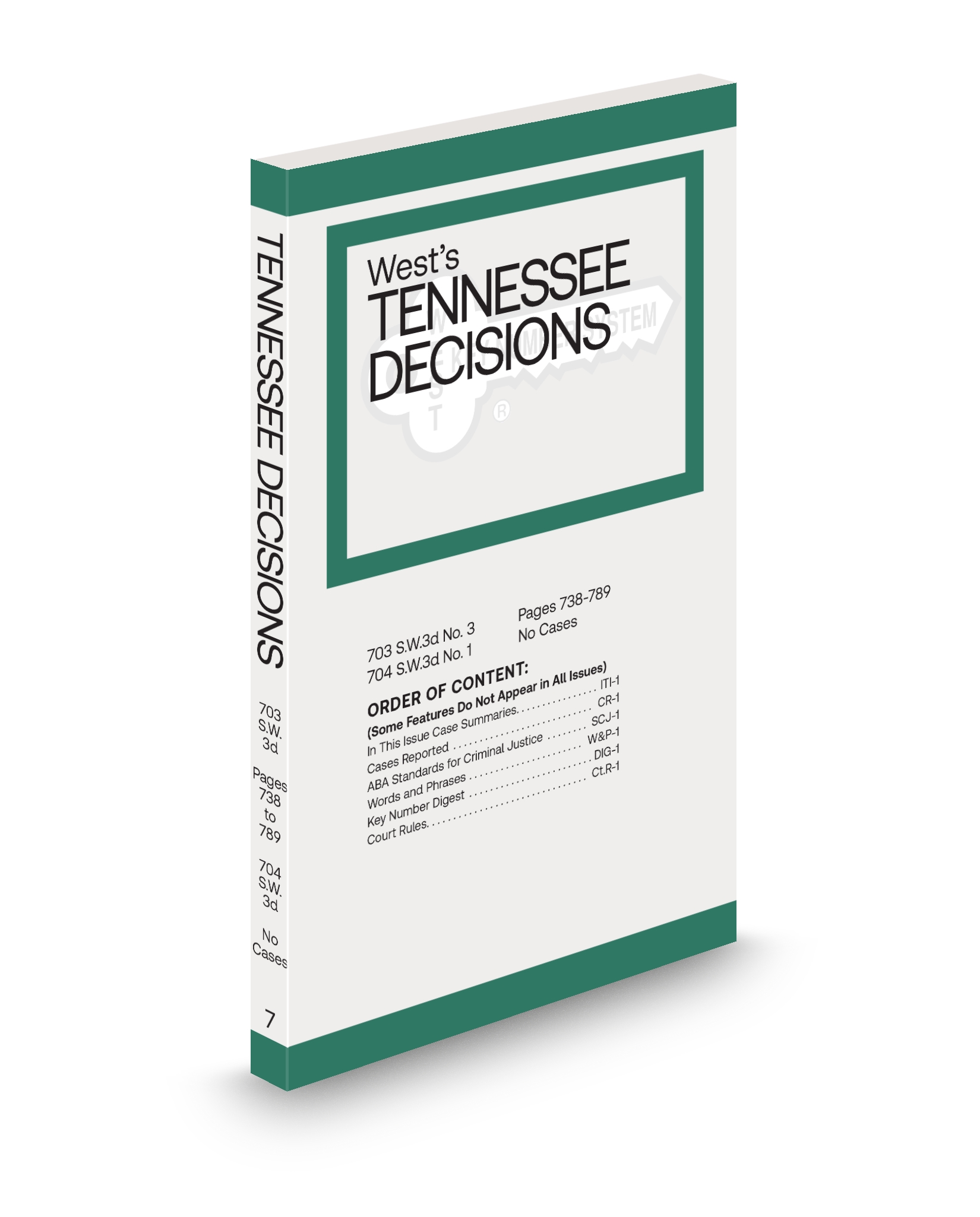 Cover of TN DECISIONS ADV SHEET FULL SET