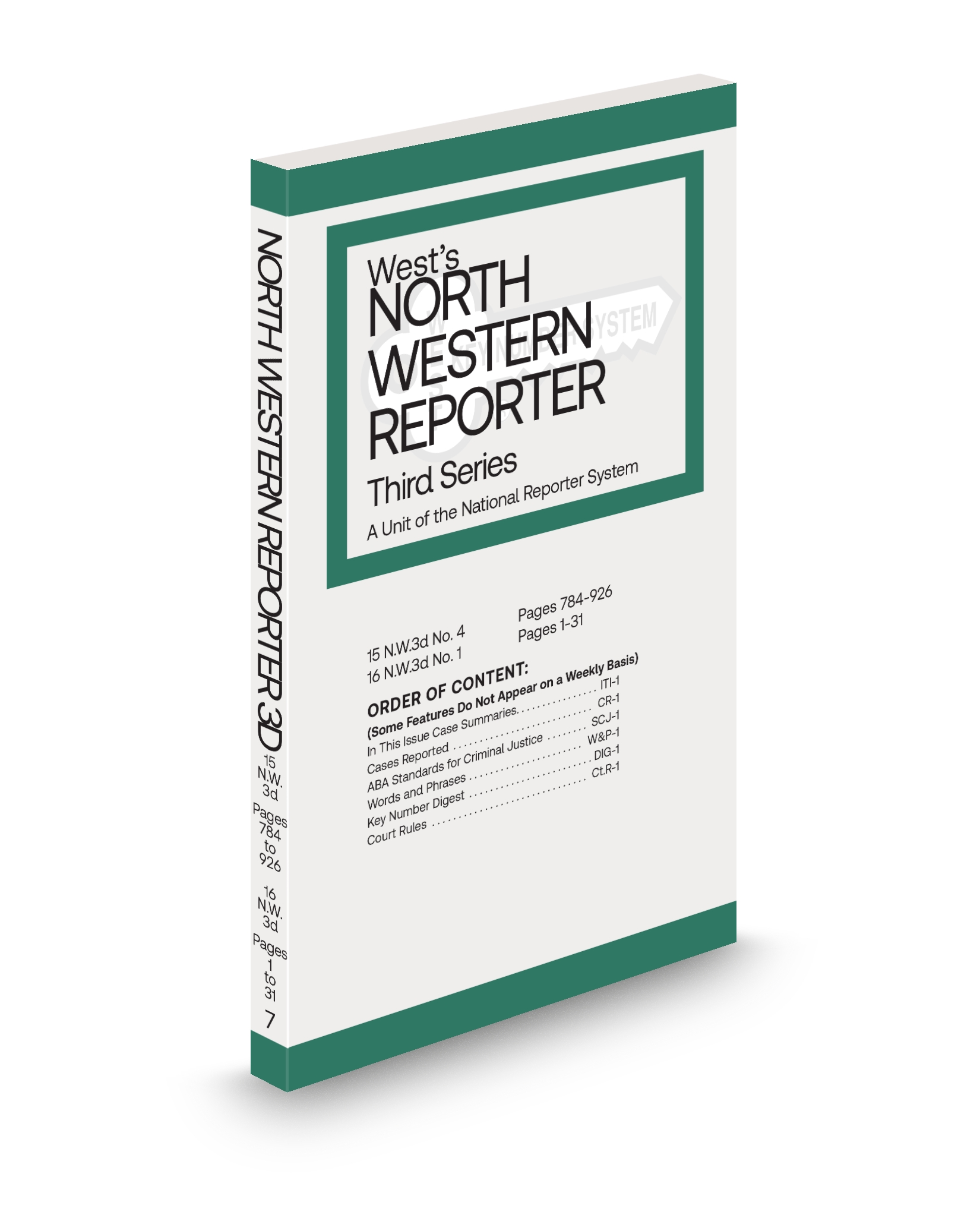 Cover of NORTHWESTERN REPORTER ADV SHEET FULL SET