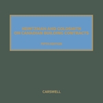 Cover of Heintzman, West and Goldsmith on Canadian Building Contracts, 5th Edition, Binder/looseleaf and eLooseleaf