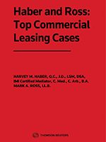 Cover of Haber and Ross: Top Commercial Leasing Cases, Hardbound book