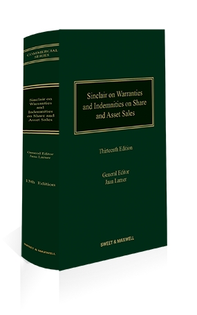Cover of Sinclair on Warranties and Indemnities on Share and Asset Sales, 13th Edition, Commercial Series, Print and ProView eBook bundle