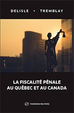 Cover of La fiscalite penale au Quebec et au Canada